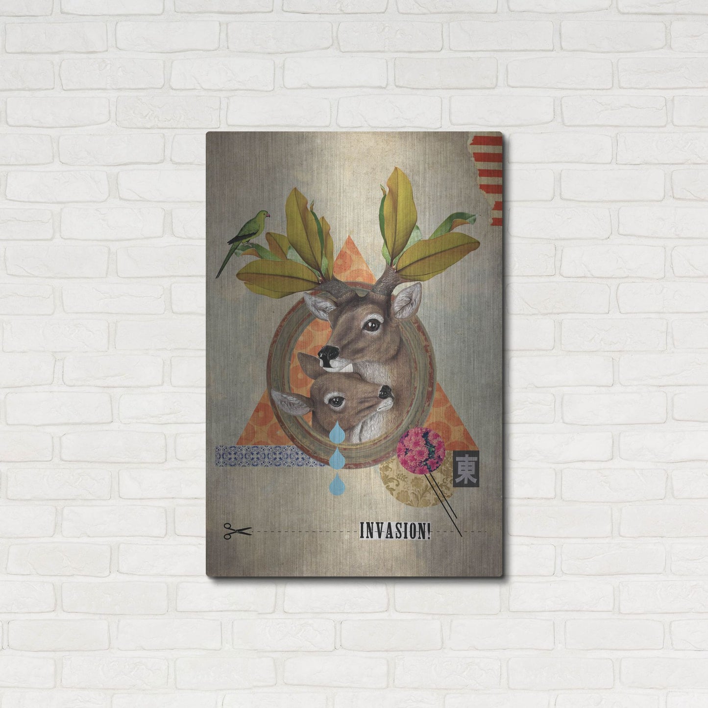 Luxe Metal Art 'Oh Deer' by Elo Marc, Metal Wall Art,24x36