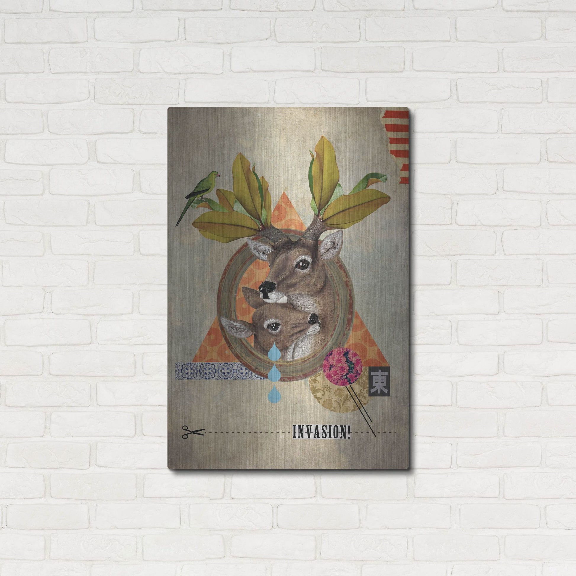 Luxe Metal Art 'Oh Deer' by Elo Marc, Metal Wall Art,24x36