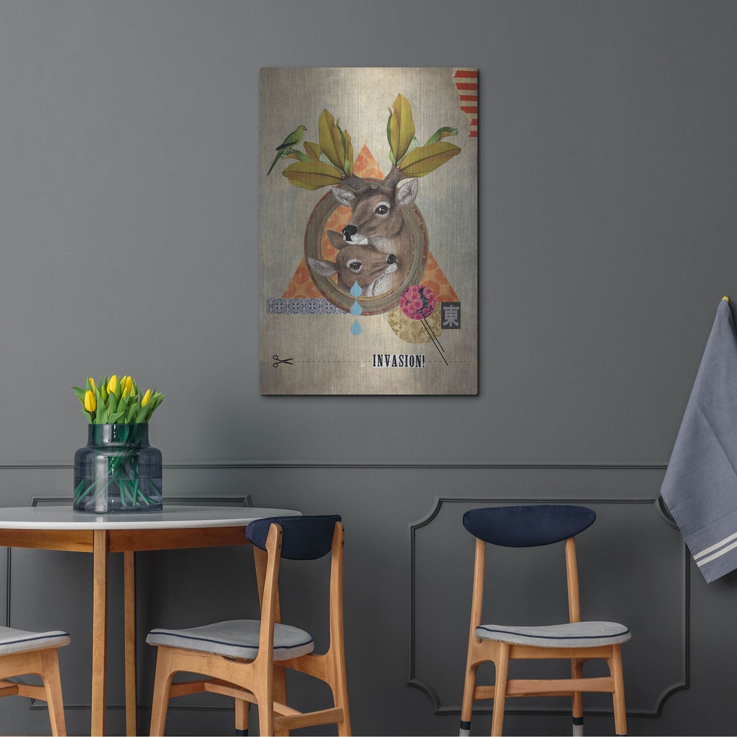 Luxe Metal Art 'Oh Deer' by Elo Marc, Metal Wall Art,24x36