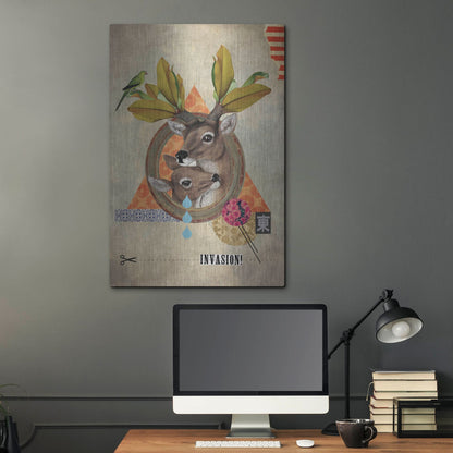 Luxe Metal Art 'Oh Deer' by Elo Marc, Metal Wall Art,24x36