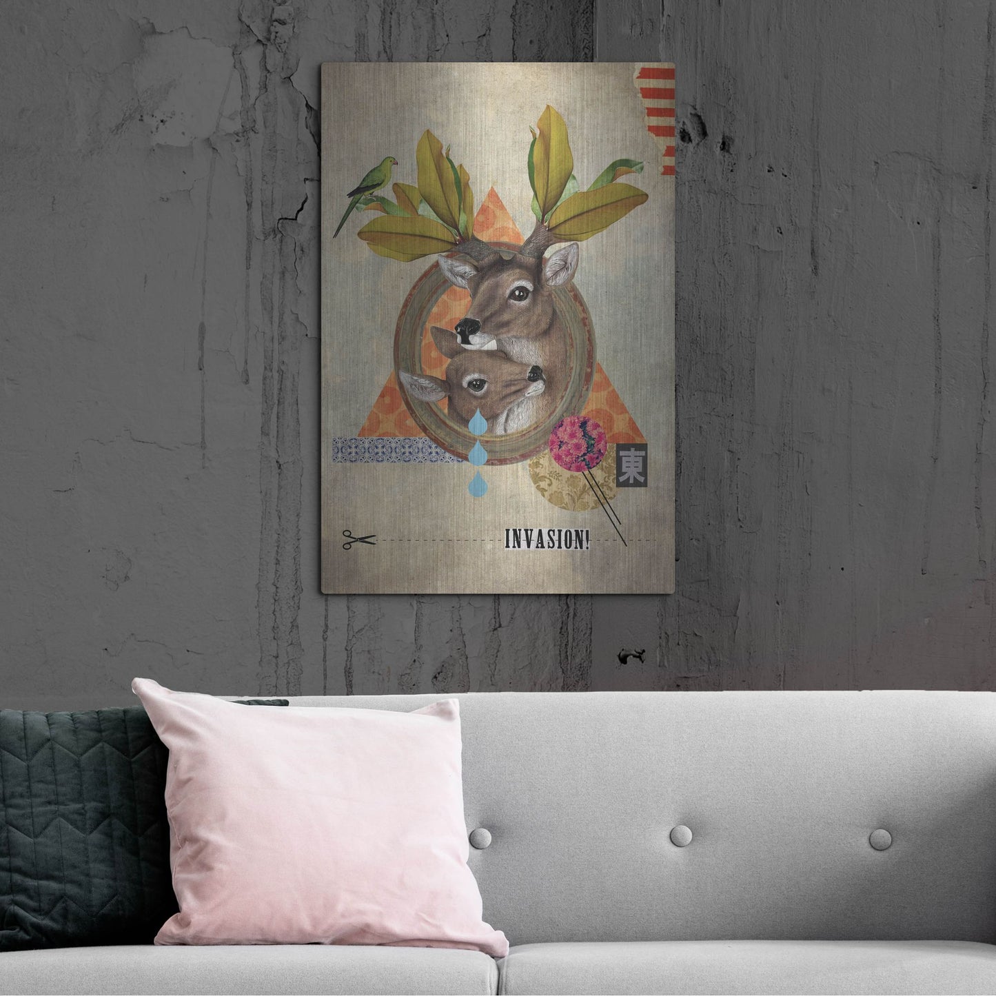 Luxe Metal Art 'Oh Deer' by Elo Marc, Metal Wall Art,24x36