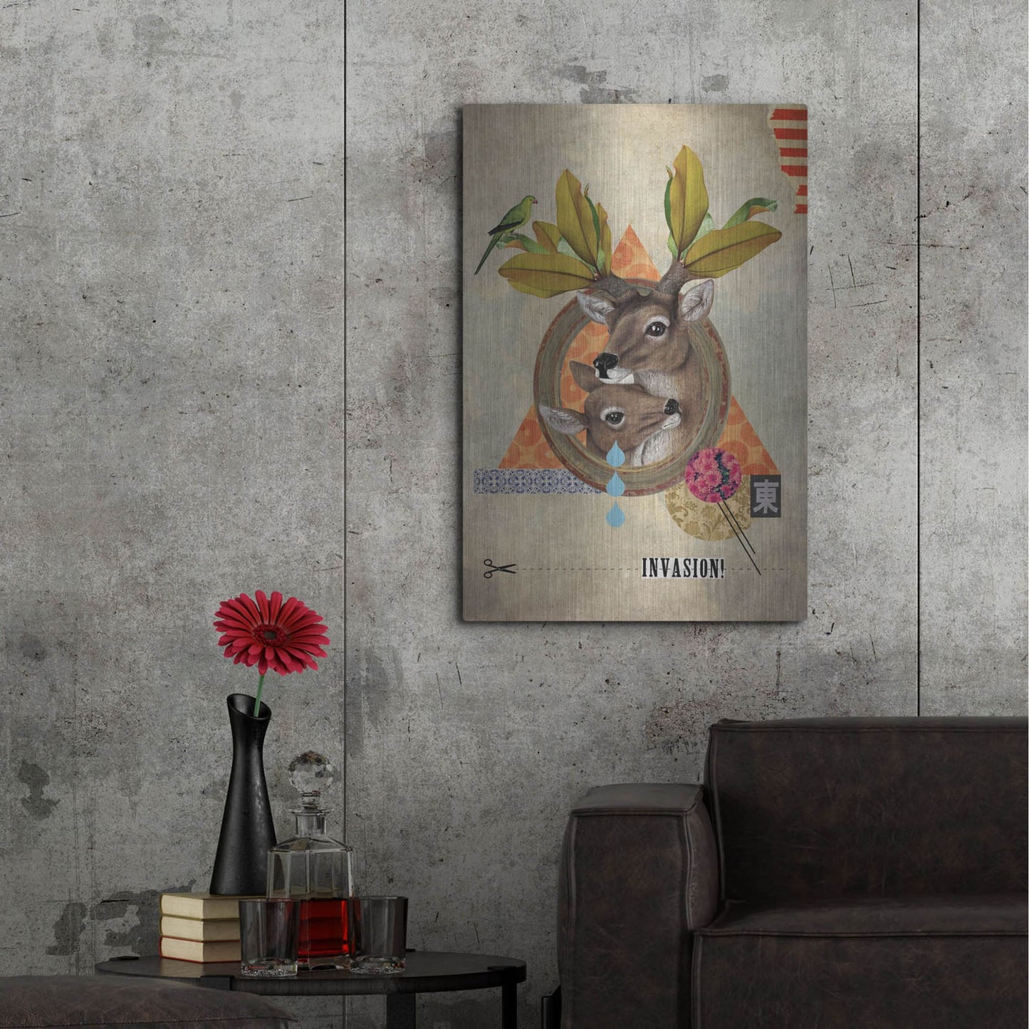 Luxe Metal Art 'Oh Deer' by Elo Marc, Metal Wall Art,24x36