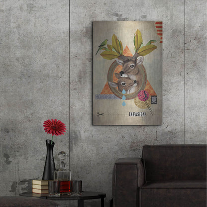 Luxe Metal Art 'Oh Deer' by Elo Marc, Metal Wall Art,24x36
