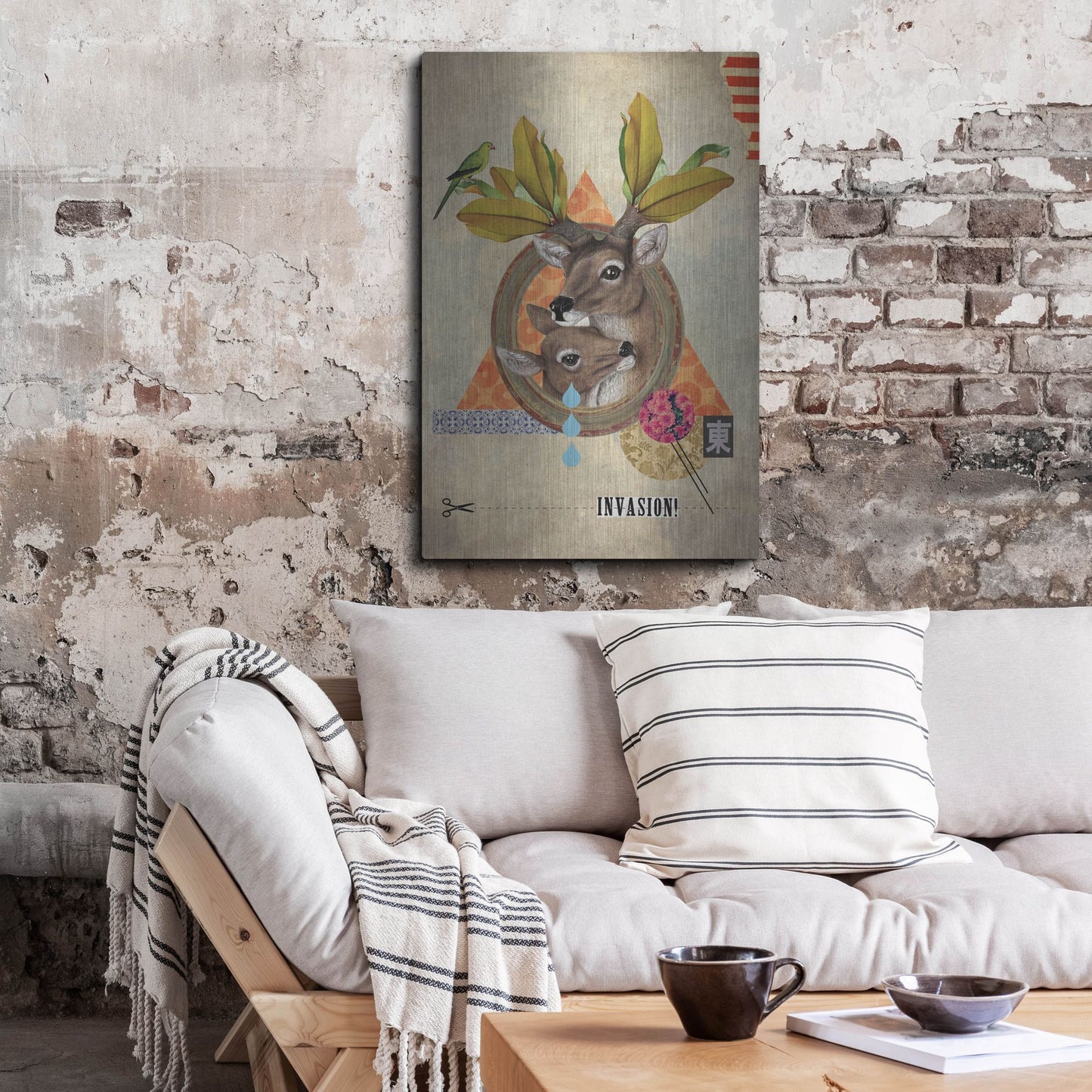Luxe Metal Art 'Oh Deer' by Elo Marc, Metal Wall Art,24x36