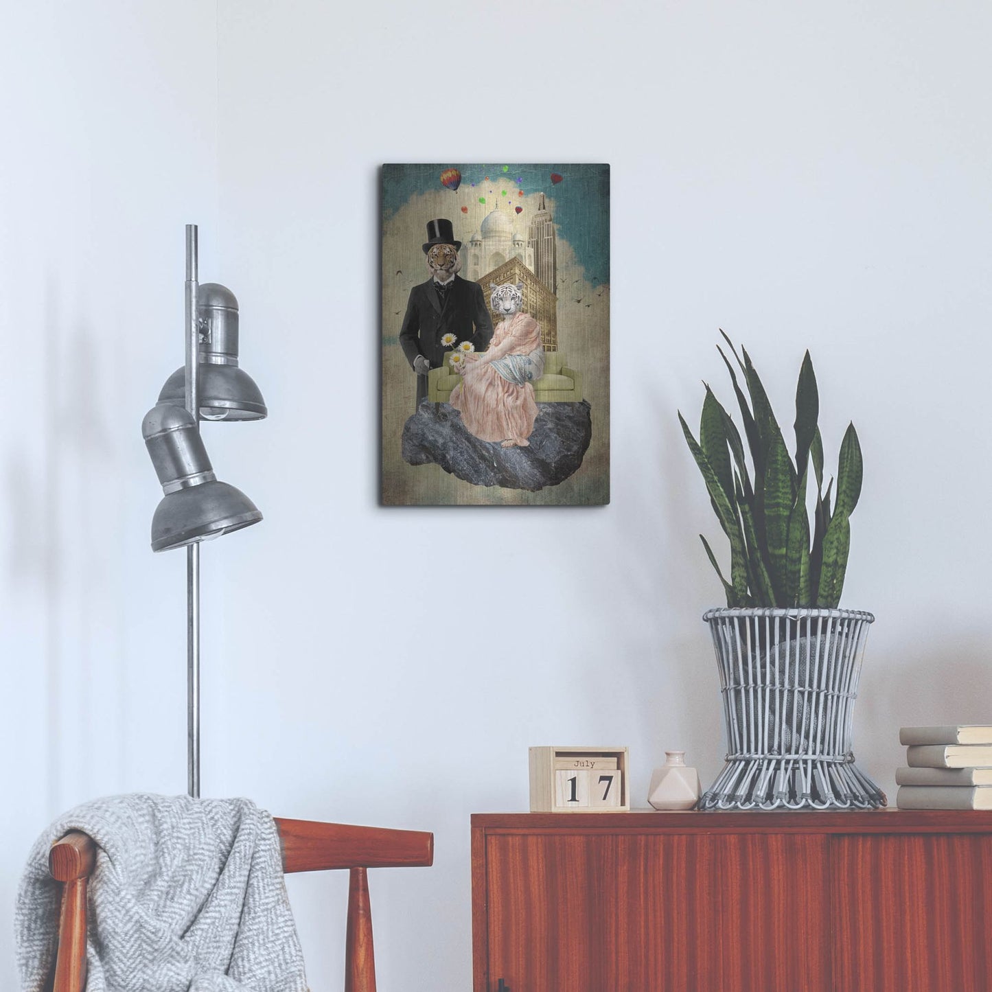 Luxe Metal Art 'The Eyes Of The Tiger' by Elo Marc, Metal Wall Art,16x24