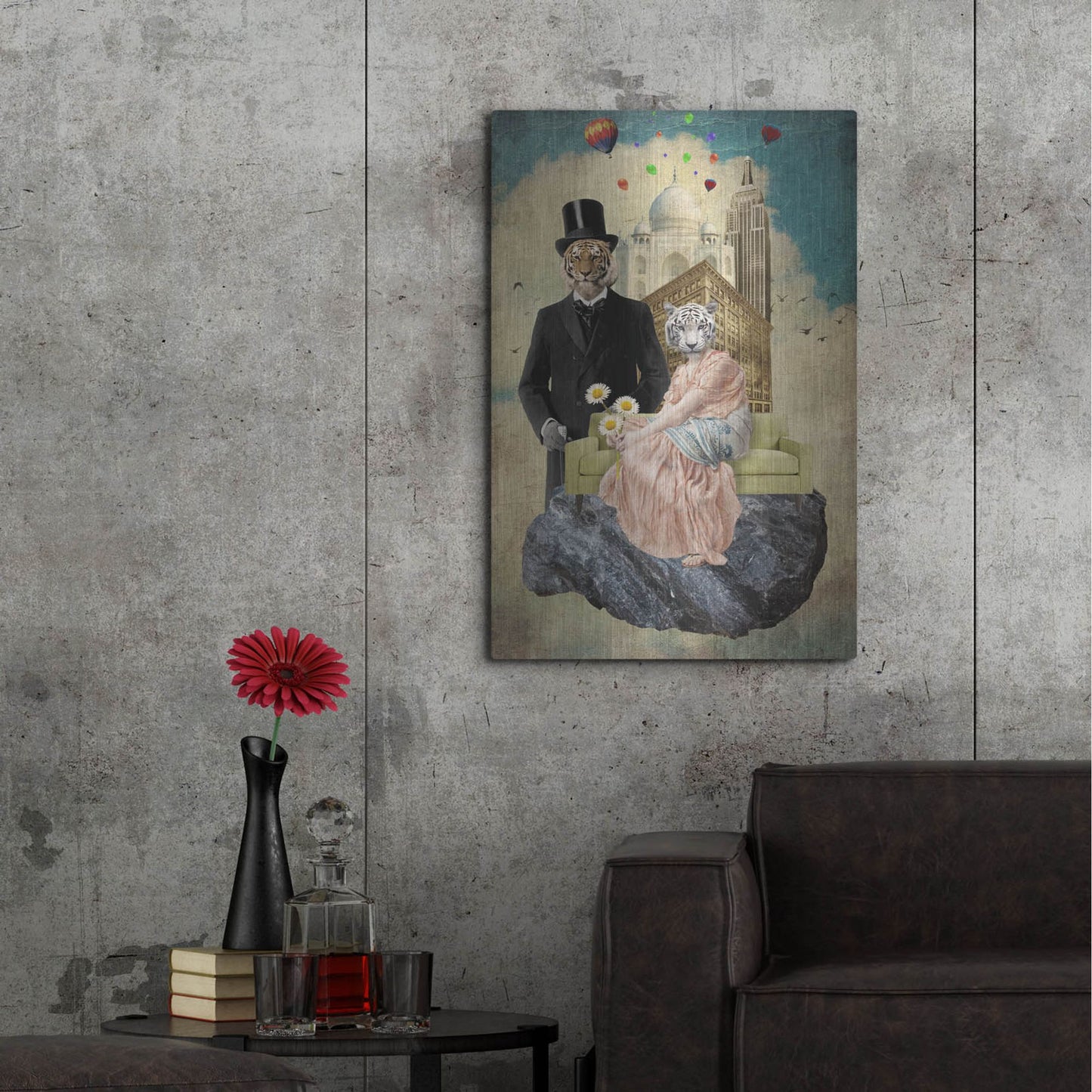Luxe Metal Art 'The Eyes Of The Tiger' by Elo Marc, Metal Wall Art,24x36