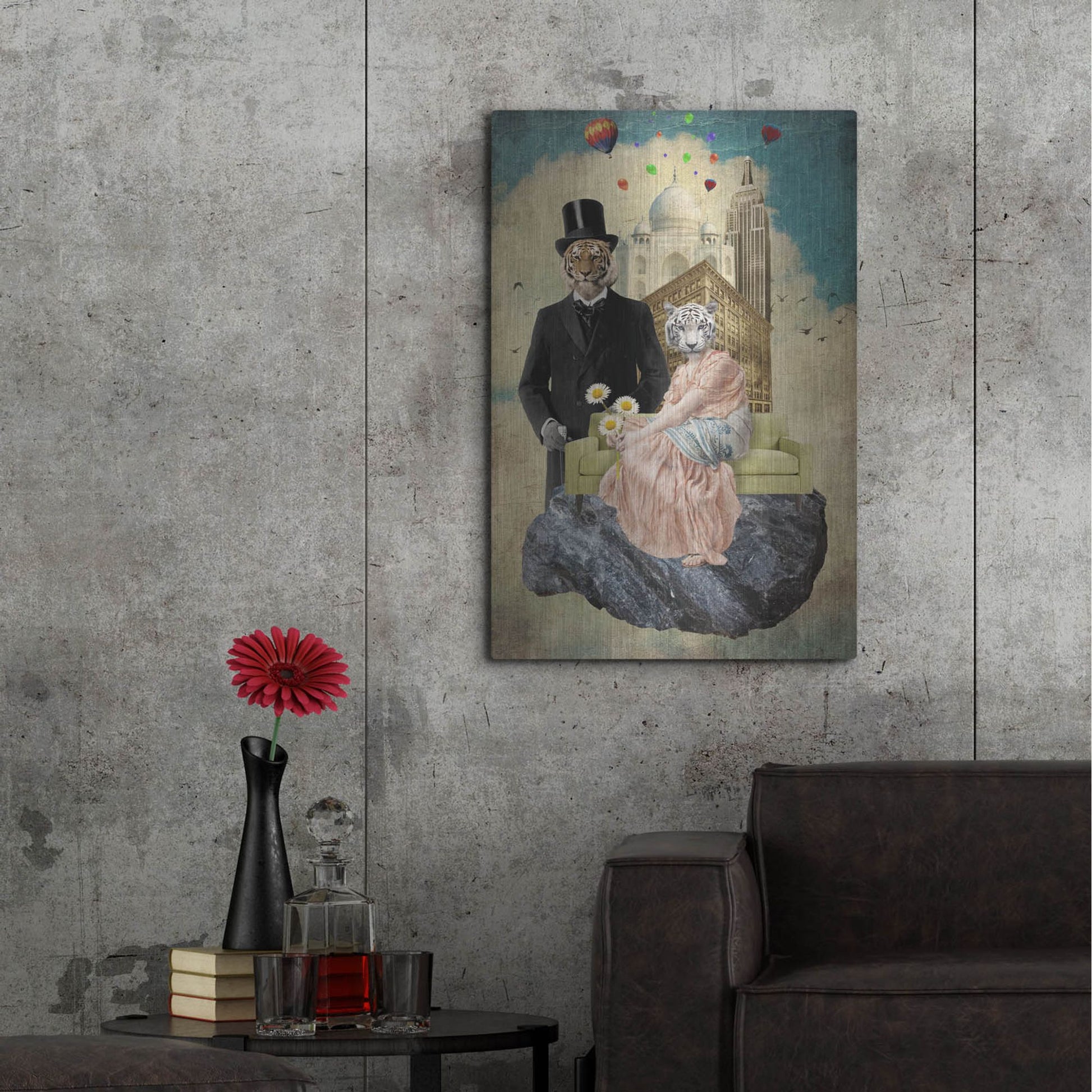 Luxe Metal Art 'The Eyes Of The Tiger' by Elo Marc, Metal Wall Art,24x36