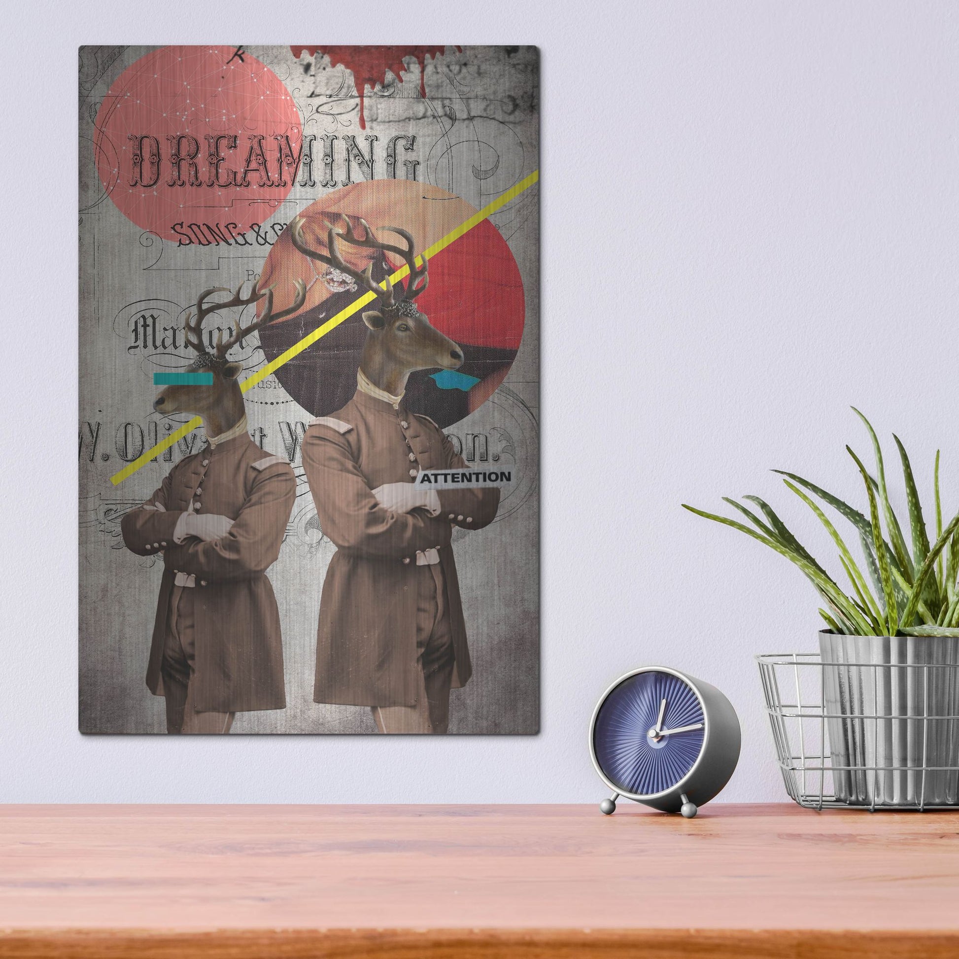 Luxe Metal Art 'The Guardians' by Elo Marc, Metal Wall Art,12x16