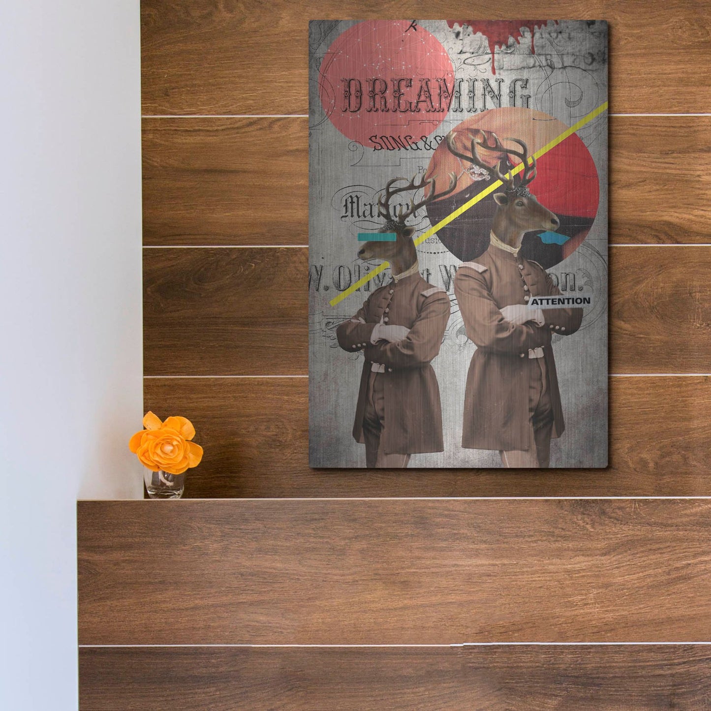 Luxe Metal Art 'The Guardians' by Elo Marc, Metal Wall Art,12x16