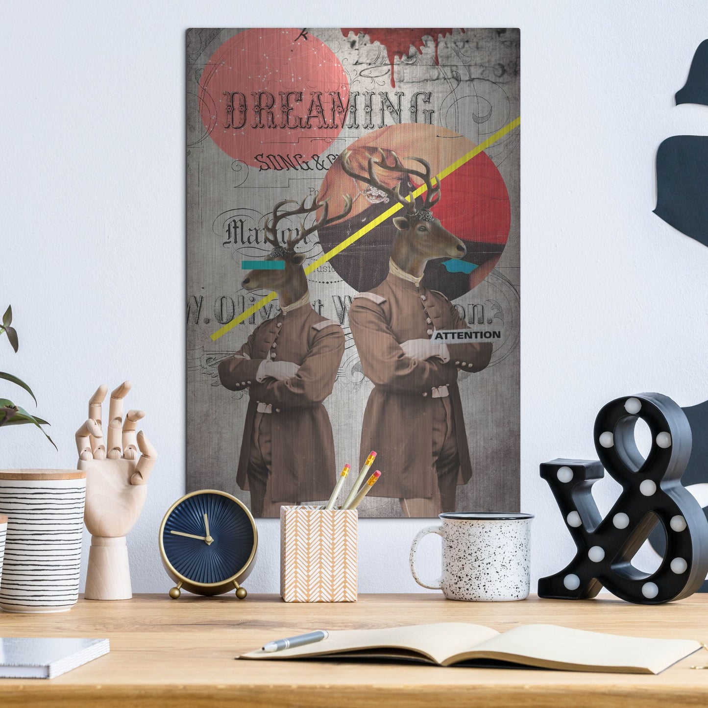 Luxe Metal Art 'The Guardians' by Elo Marc, Metal Wall Art,12x16