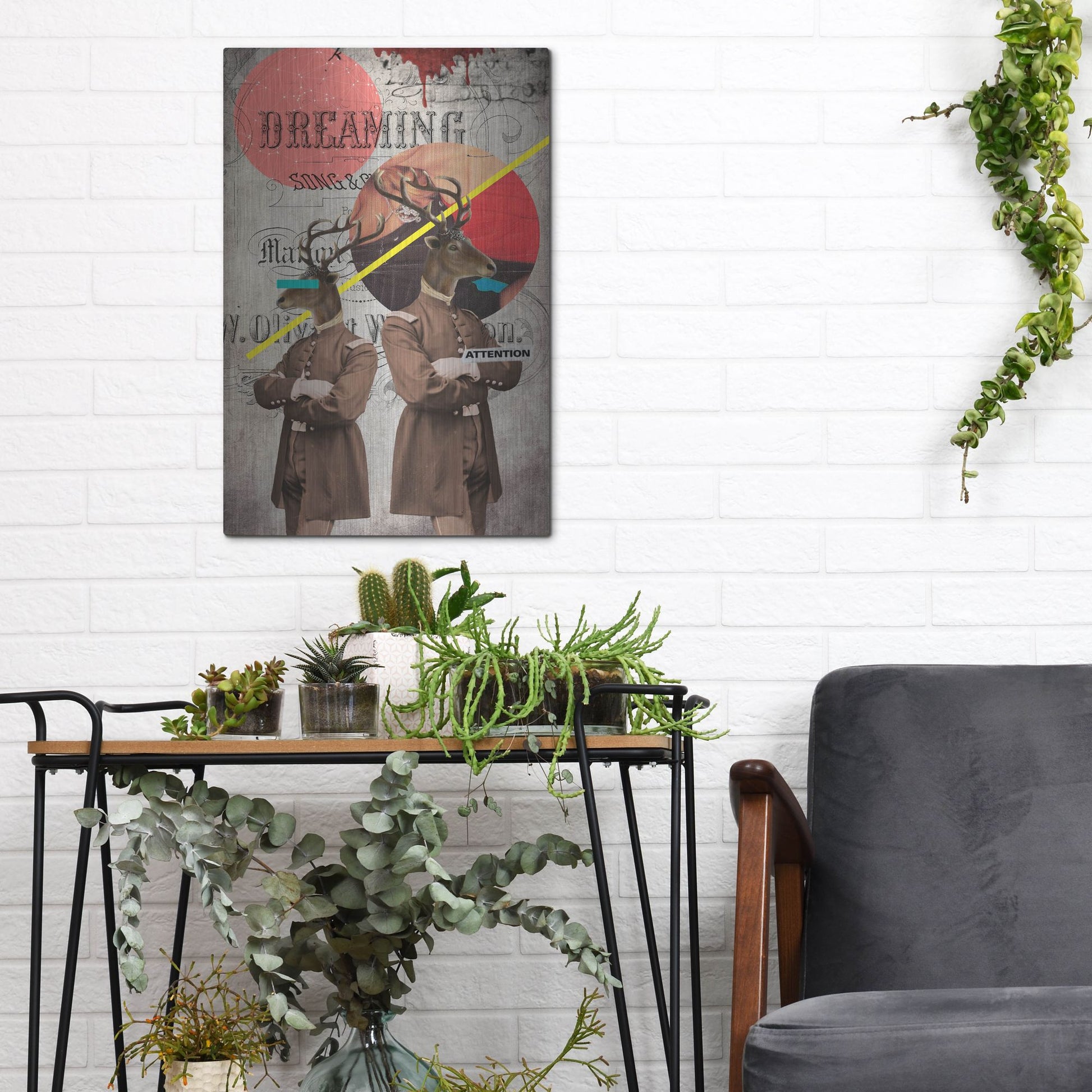 Luxe Metal Art 'The Guardians' by Elo Marc, Metal Wall Art,12x16