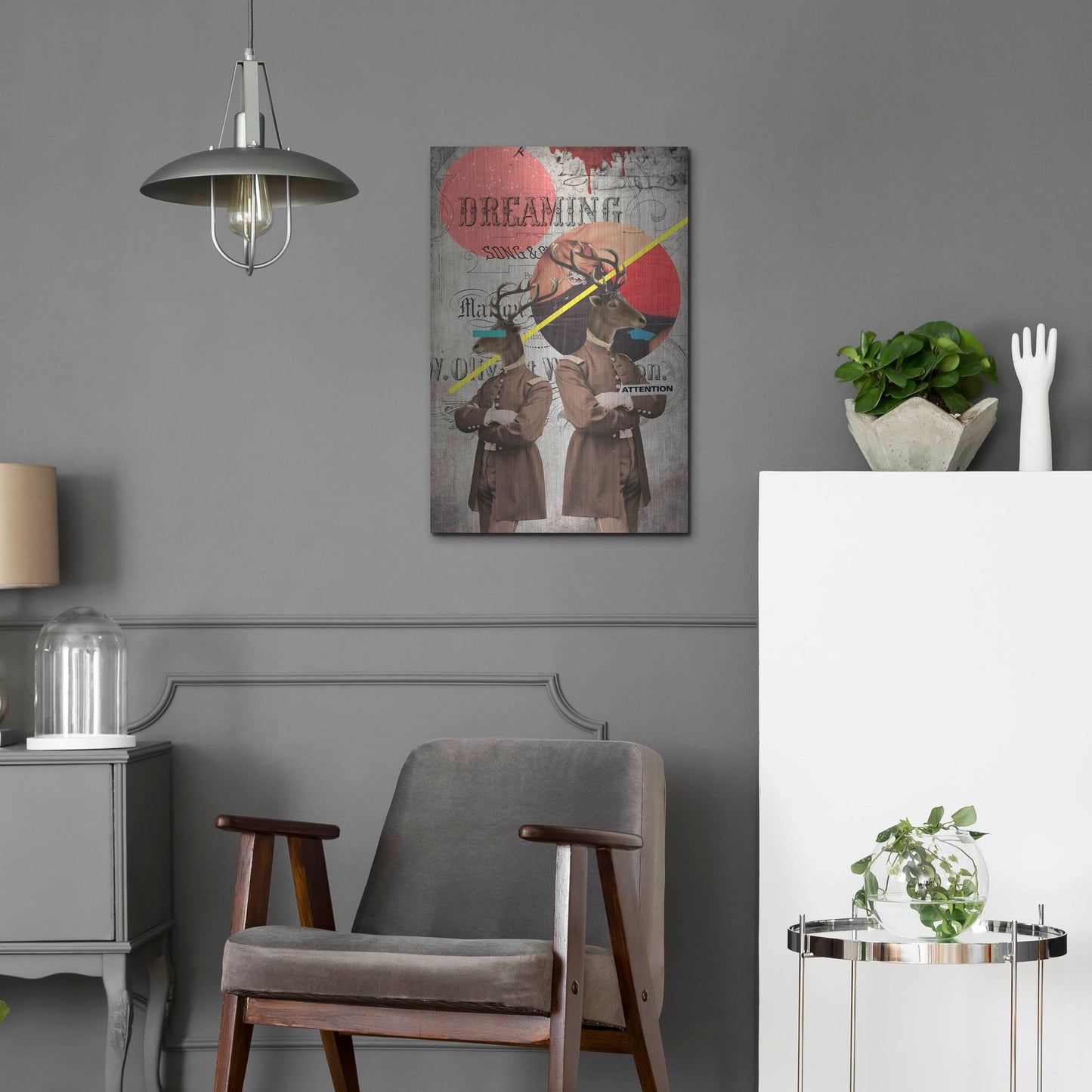 Luxe Metal Art 'The Guardians' by Elo Marc, Metal Wall Art,16x24