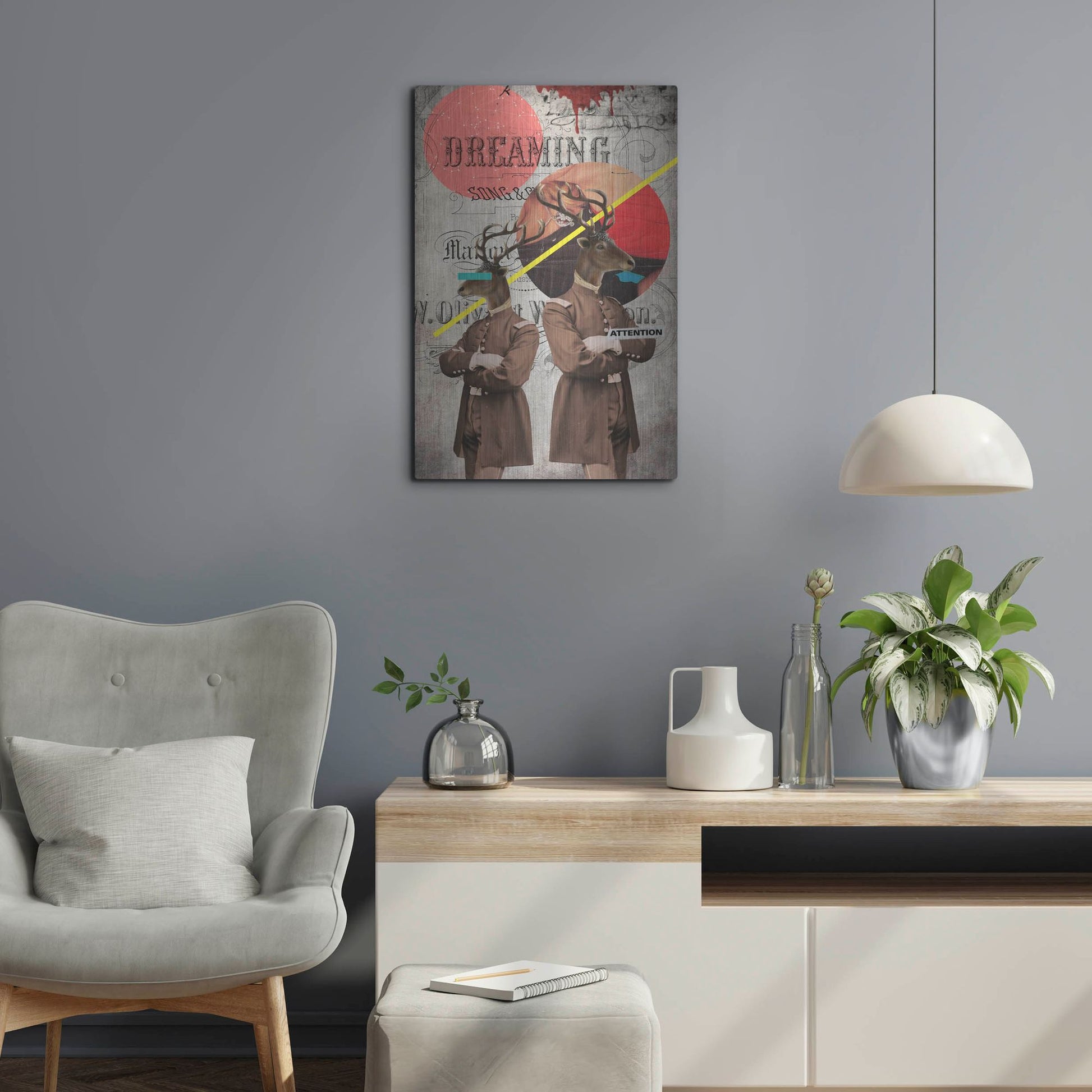 Luxe Metal Art 'The Guardians' by Elo Marc, Metal Wall Art,16x24