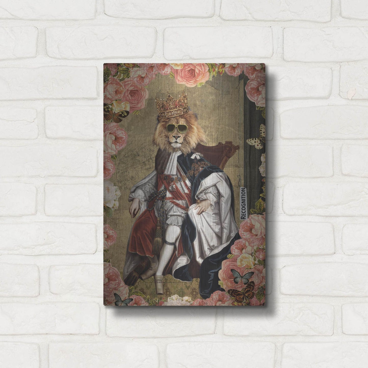 Luxe Metal Art 'The King' by Elo Marc, Metal Wall Art,12x16