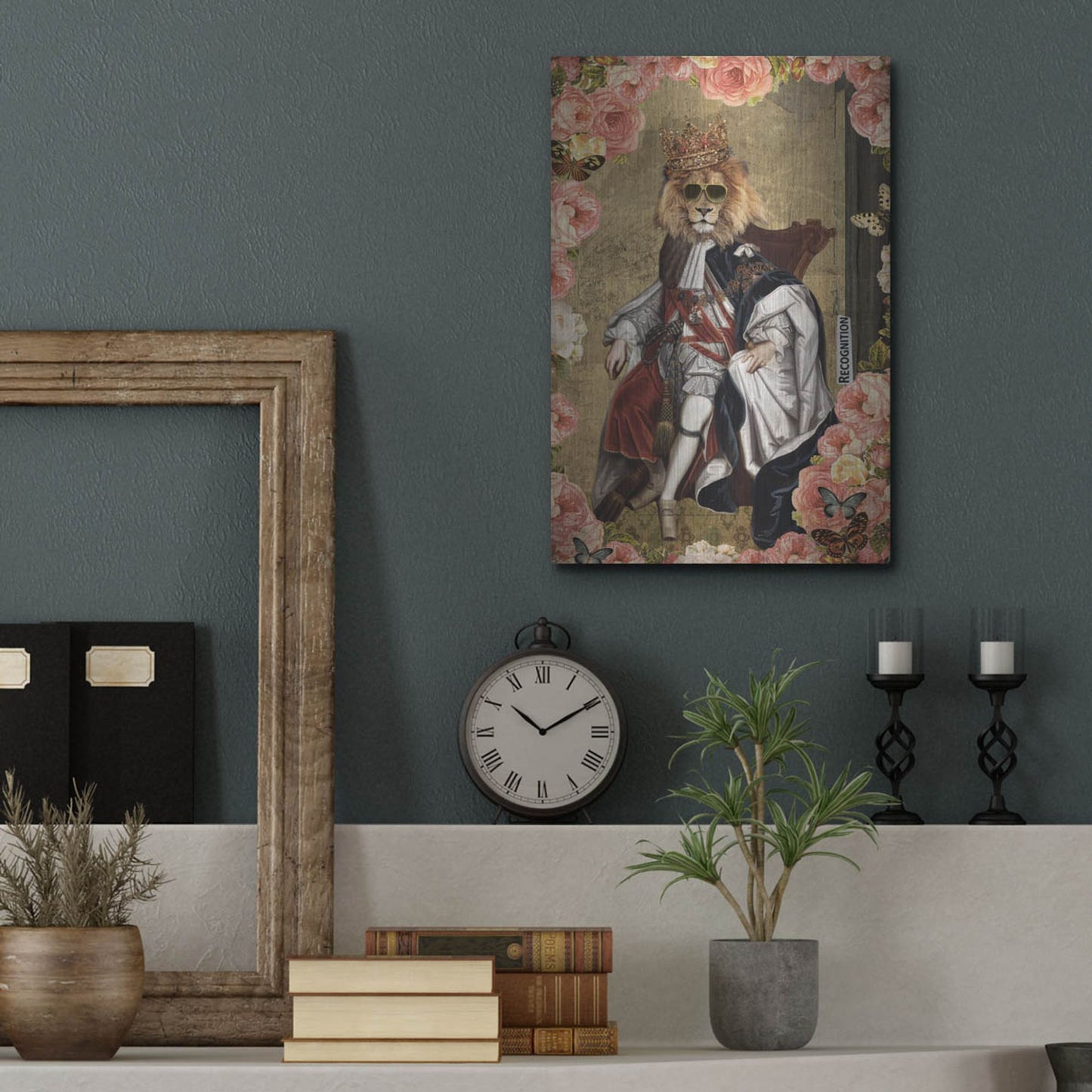 Luxe Metal Art 'The King' by Elo Marc, Metal Wall Art,12x16