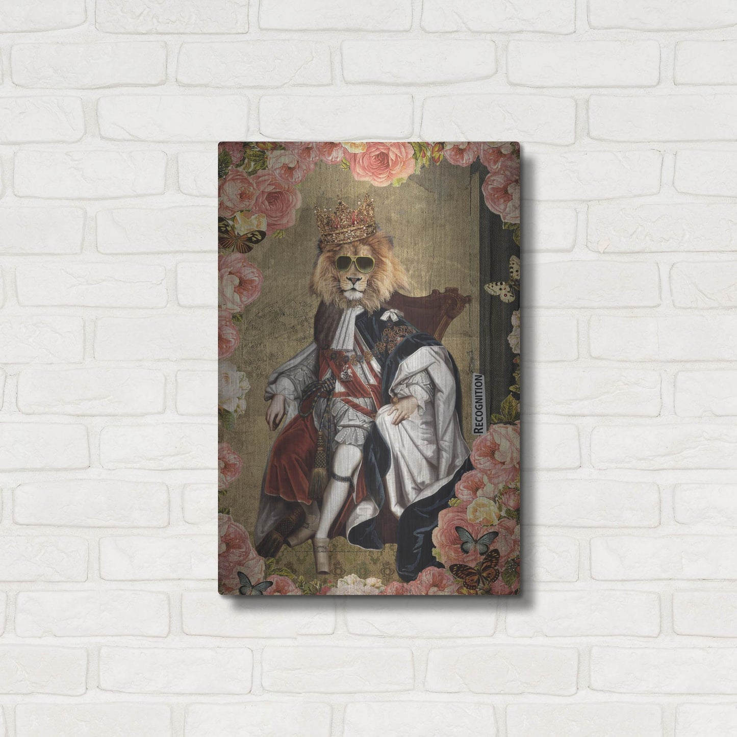 Luxe Metal Art 'The King' by Elo Marc, Metal Wall Art,16x24
