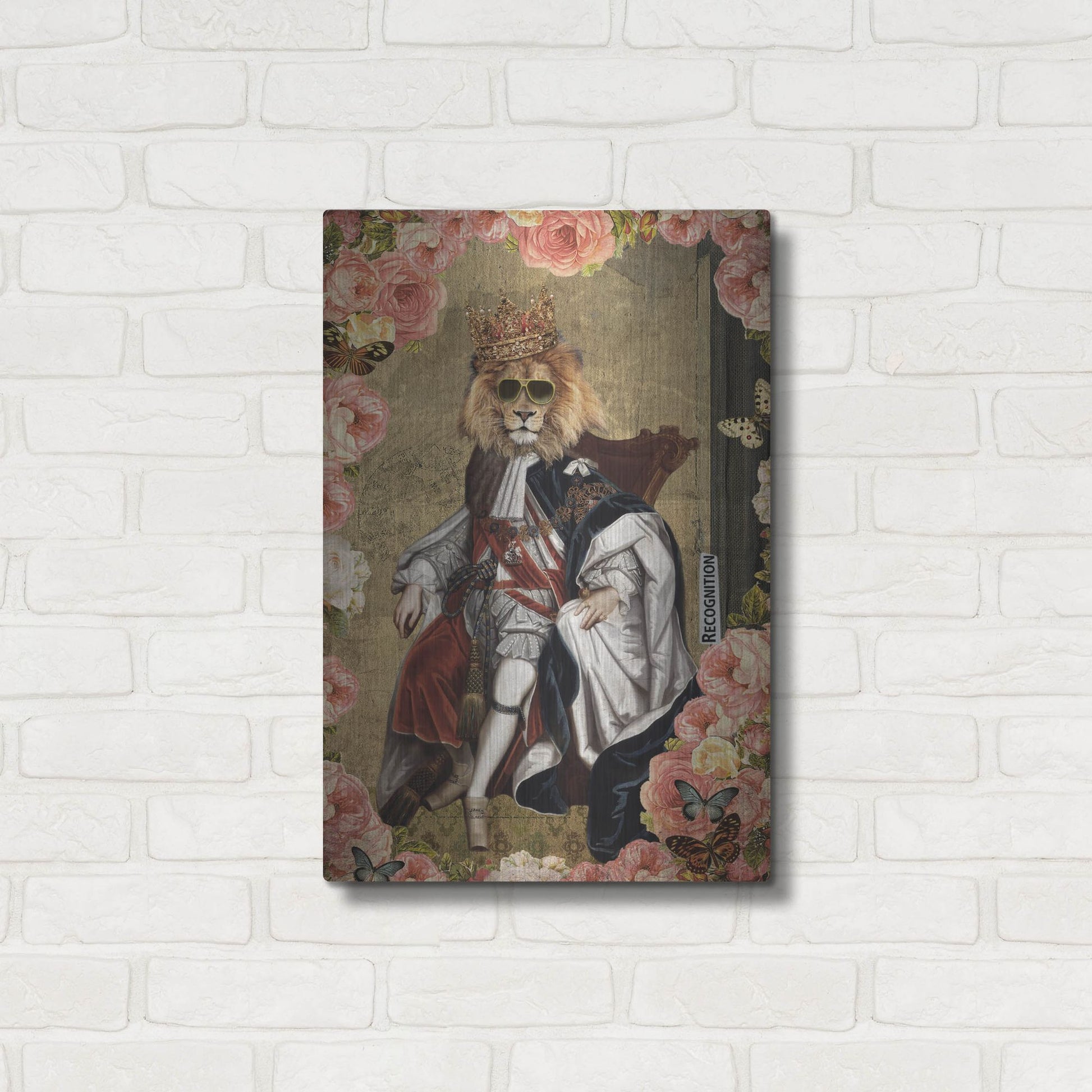 Luxe Metal Art 'The King' by Elo Marc, Metal Wall Art,16x24