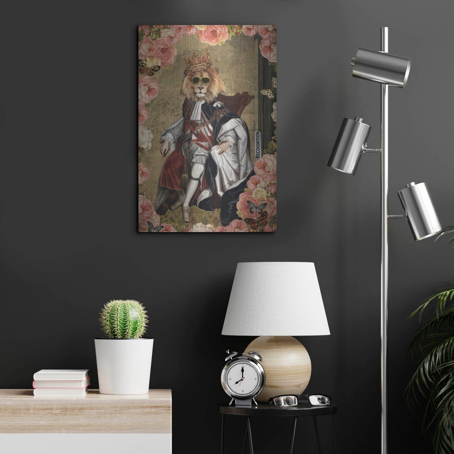 Luxe Metal Art 'The King' by Elo Marc, Metal Wall Art,16x24