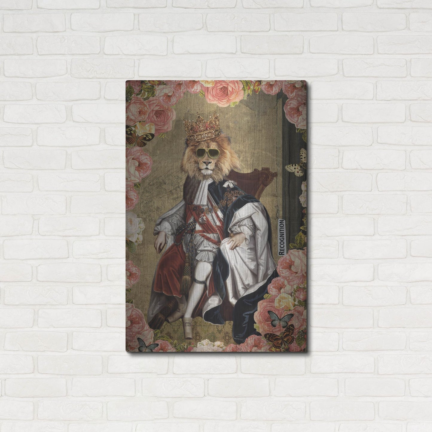 Luxe Metal Art 'The King' by Elo Marc, Metal Wall Art,24x36