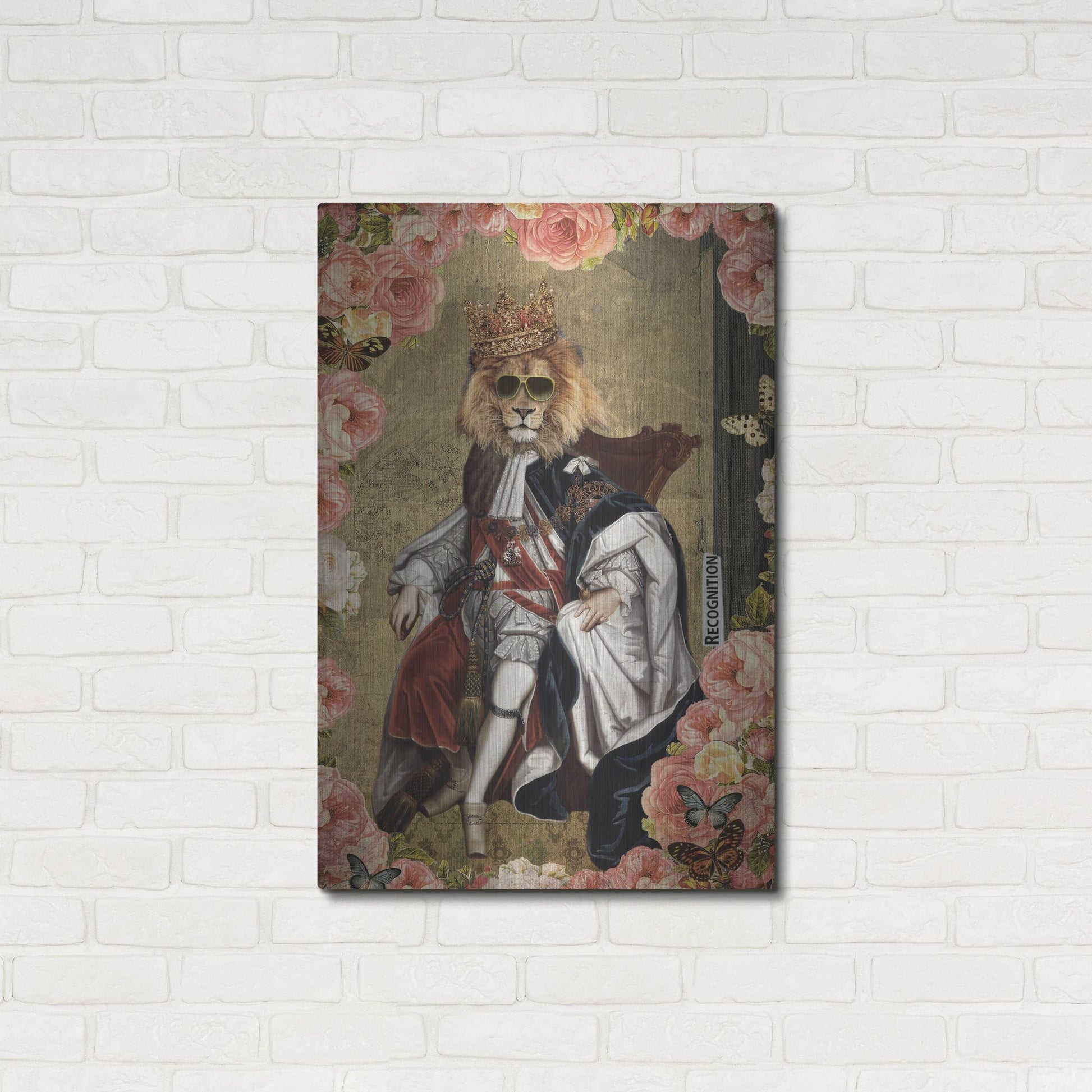 Luxe Metal Art 'The King' by Elo Marc, Metal Wall Art,24x36