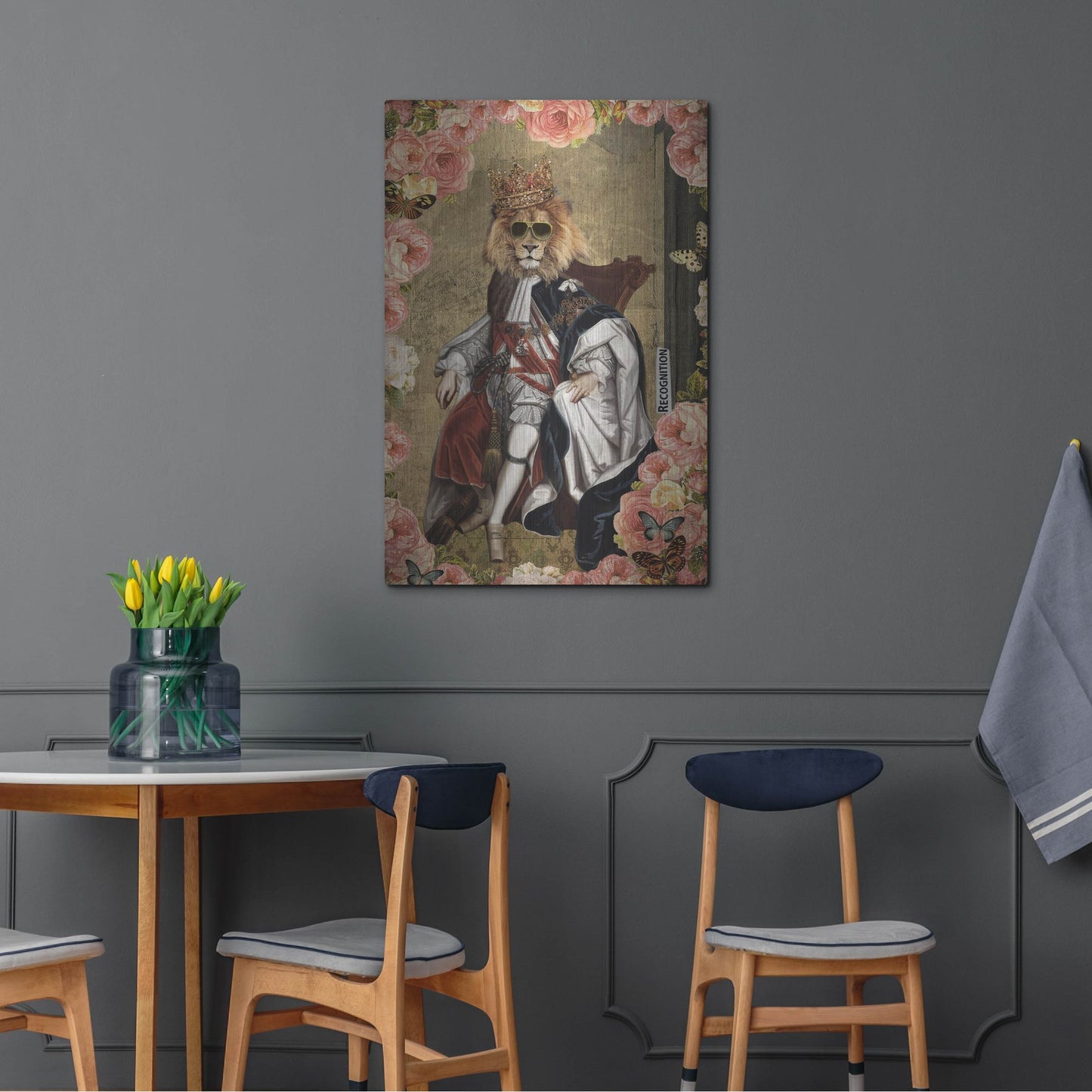 Luxe Metal Art 'The King' by Elo Marc, Metal Wall Art,24x36
