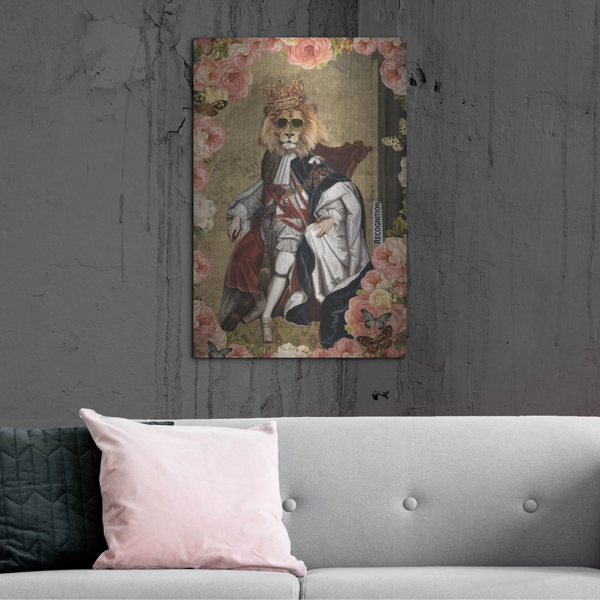 Luxe Metal Art 'The King' by Elo Marc, Metal Wall Art,24x36