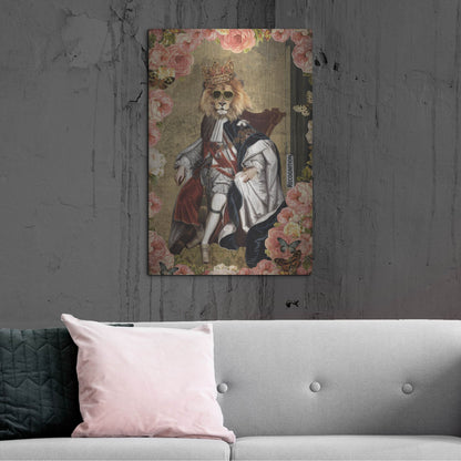 Luxe Metal Art 'The King' by Elo Marc, Metal Wall Art,24x36