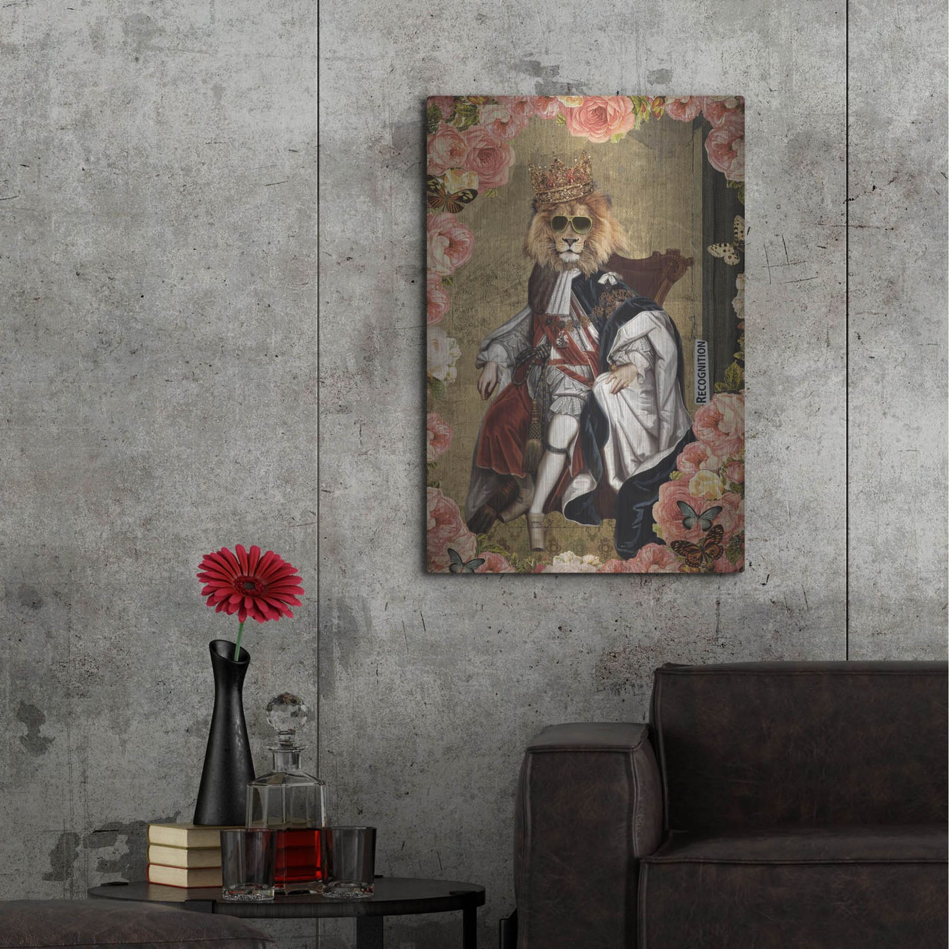 Luxe Metal Art 'The King' by Elo Marc, Metal Wall Art,24x36