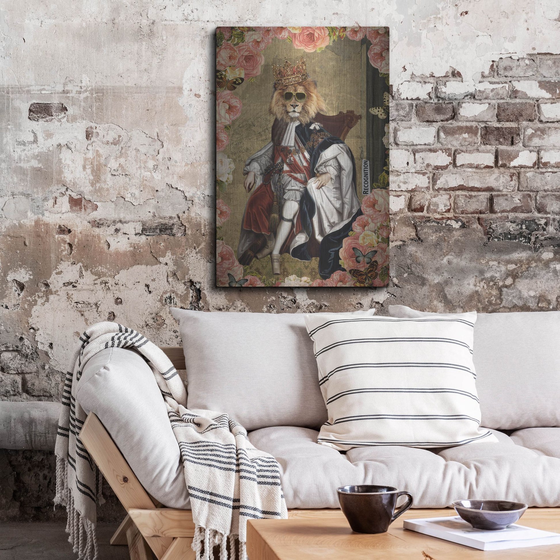 Luxe Metal Art 'The King' by Elo Marc, Metal Wall Art,24x36