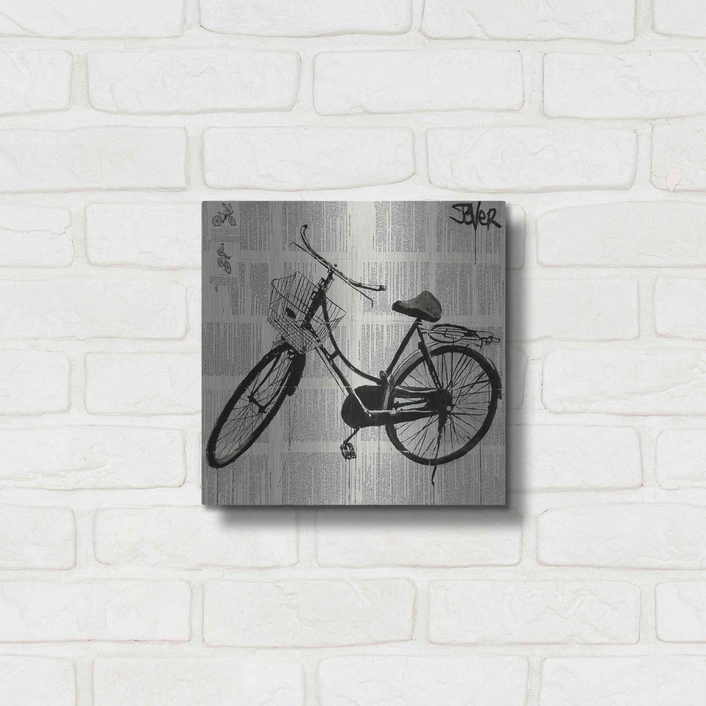 Luxe Metal Art 'Ride New' by Loui Jover, Metal Wall Art,12x12