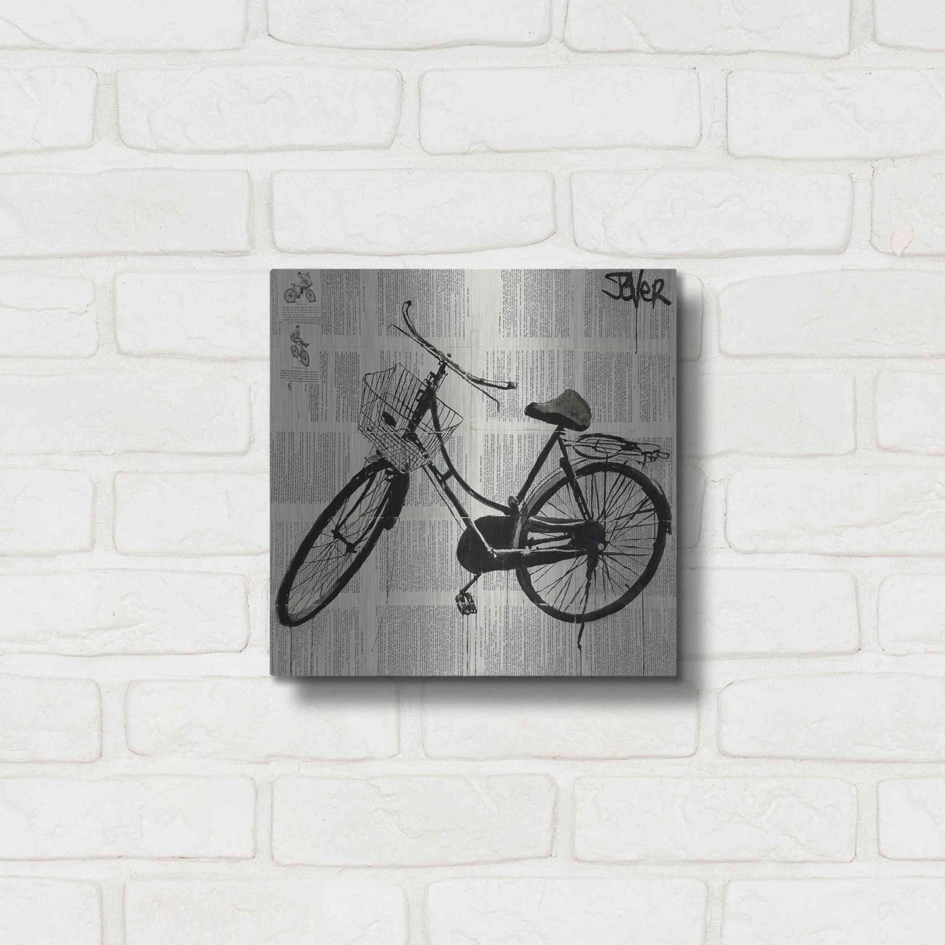 Luxe Metal Art 'Ride New' by Loui Jover, Metal Wall Art,12x12