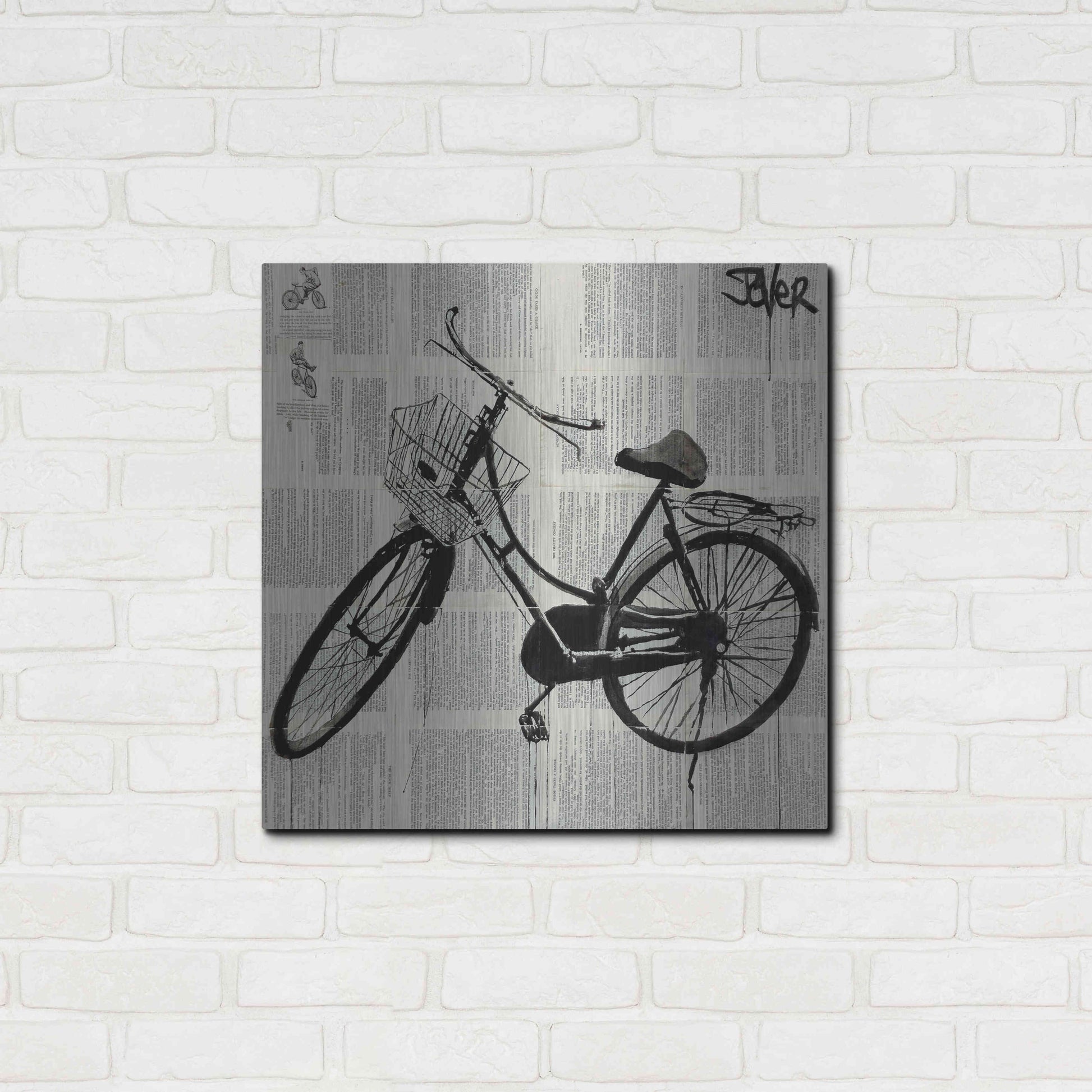 Luxe Metal Art 'Ride New' by Loui Jover, Metal Wall Art,24x24