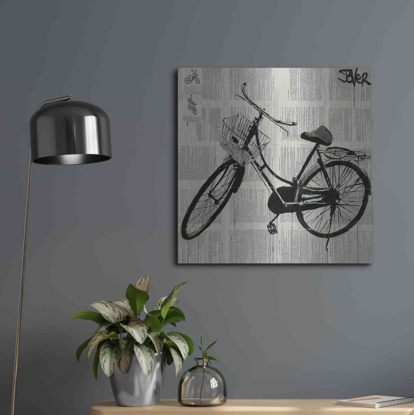 Luxe Metal Art 'Ride New' by Loui Jover, Metal Wall Art,24x24