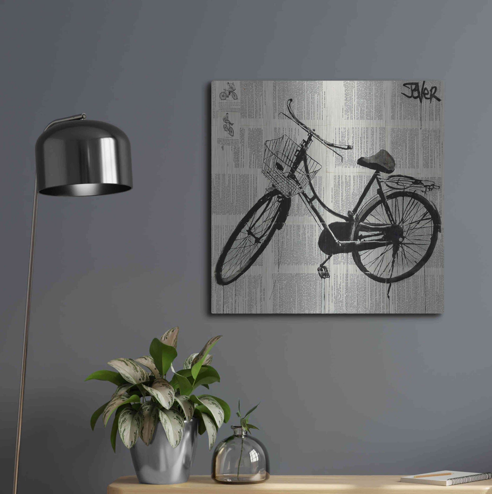 Luxe Metal Art 'Ride New' by Loui Jover, Metal Wall Art,24x24