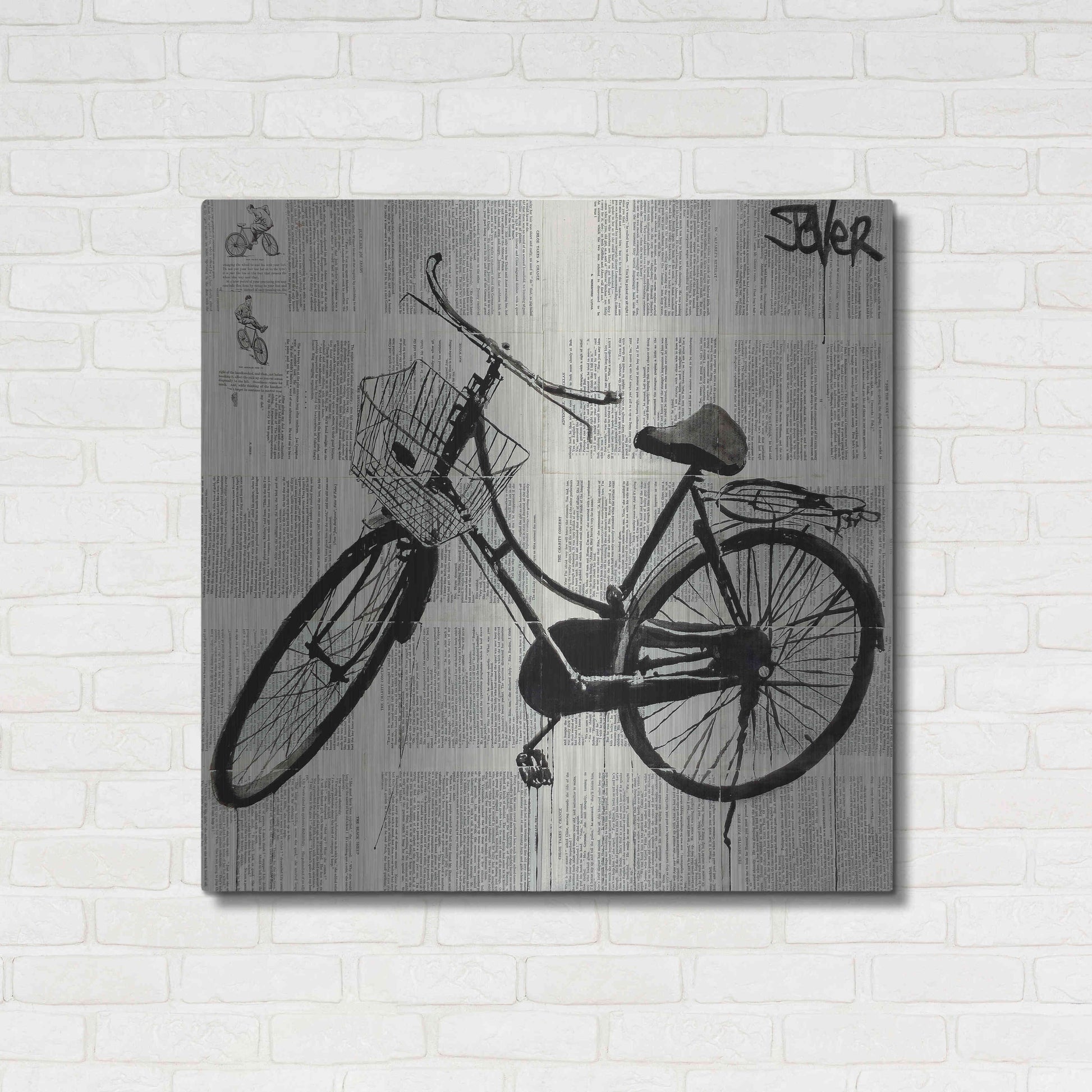 Luxe Metal Art 'Ride New' by Loui Jover, Metal Wall Art,36x36