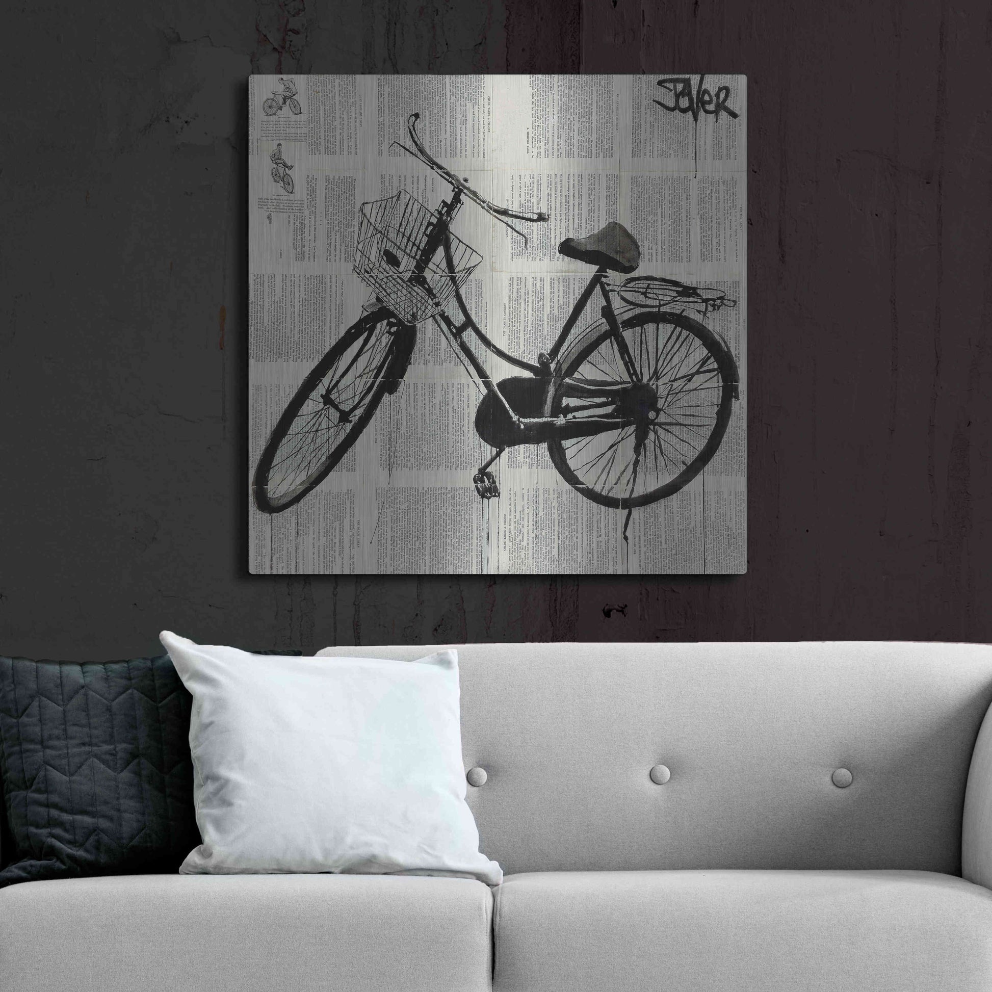 Luxe Metal Art 'Ride New' by Loui Jover, Metal Wall Art,36x36