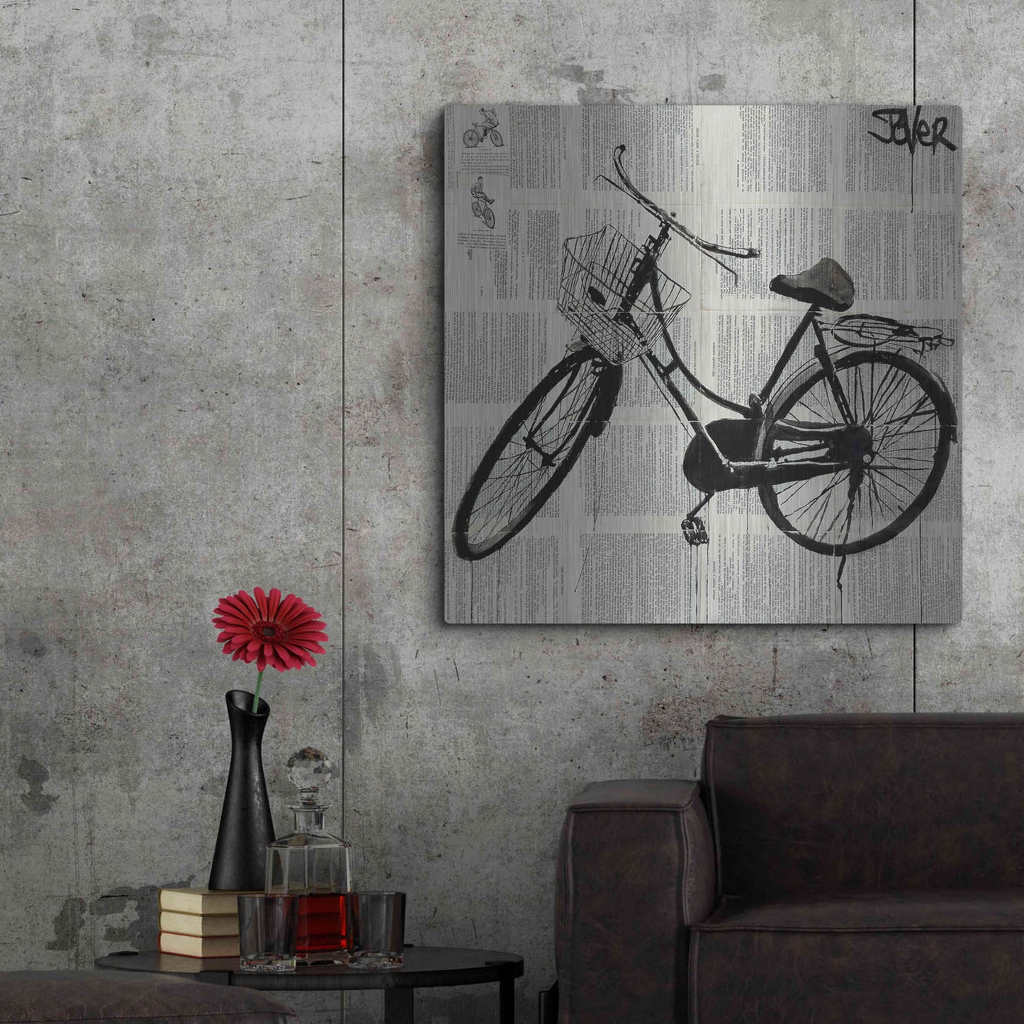 Luxe Metal Art 'Ride New' by Loui Jover, Metal Wall Art,36x36