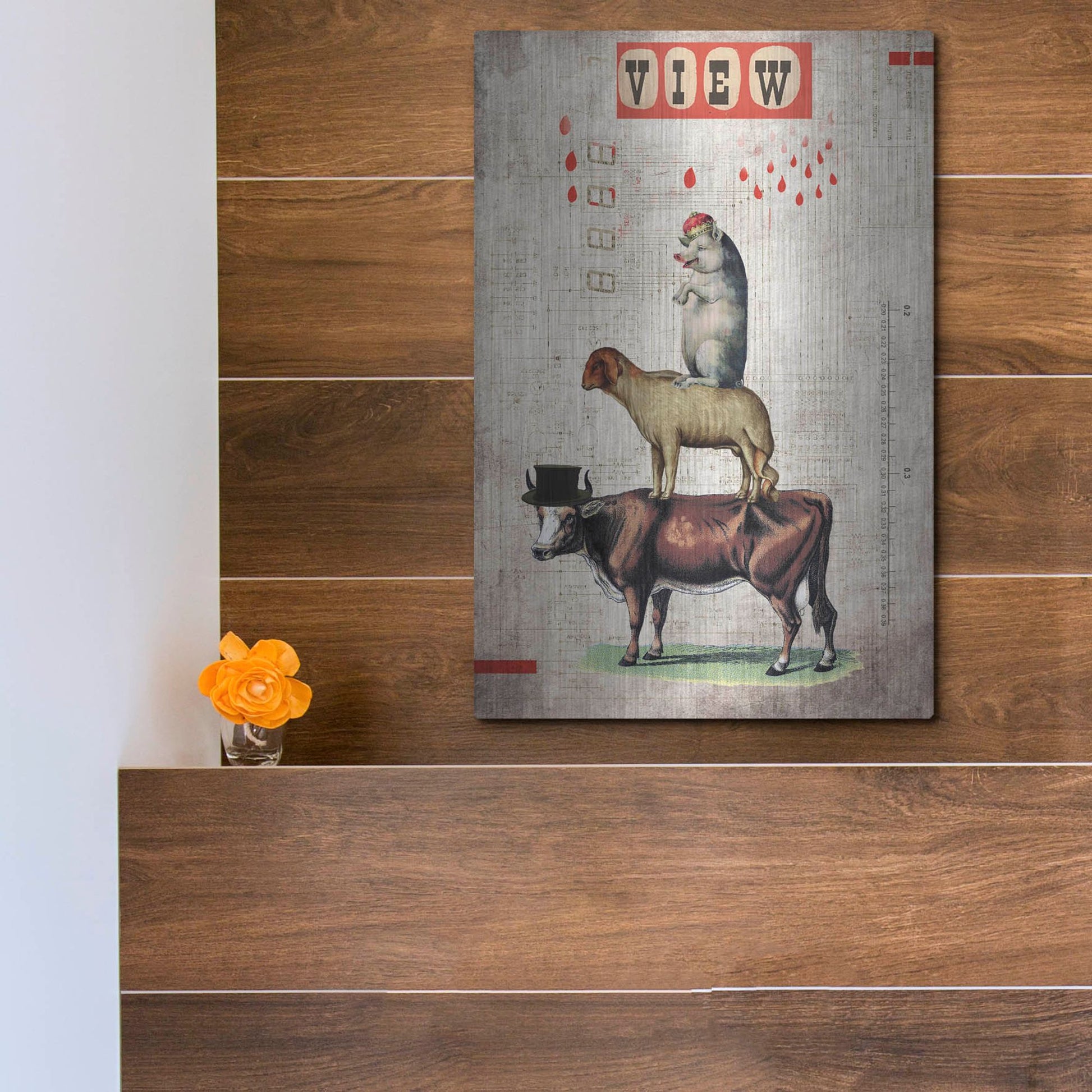 Luxe Metal Art 'Together' by Elo Marc, Metal Wall Art,12x16