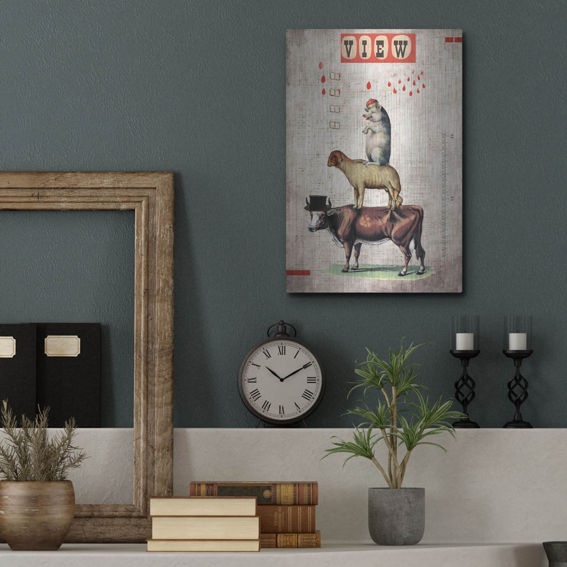 Luxe Metal Art 'Together' by Elo Marc, Metal Wall Art,12x16