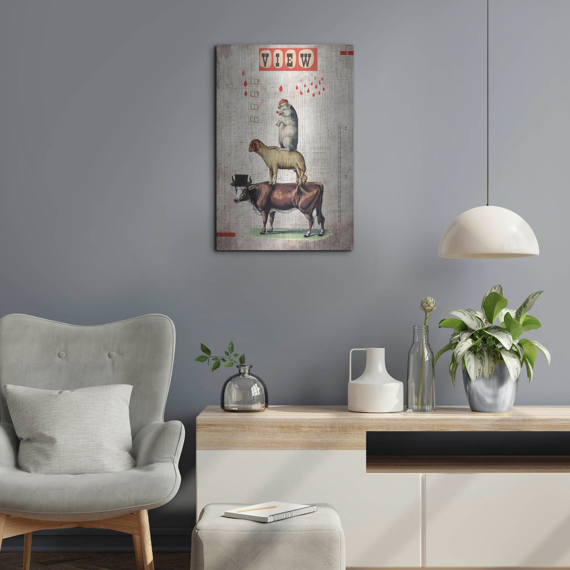 Luxe Metal Art 'Together' by Elo Marc, Metal Wall Art,16x24