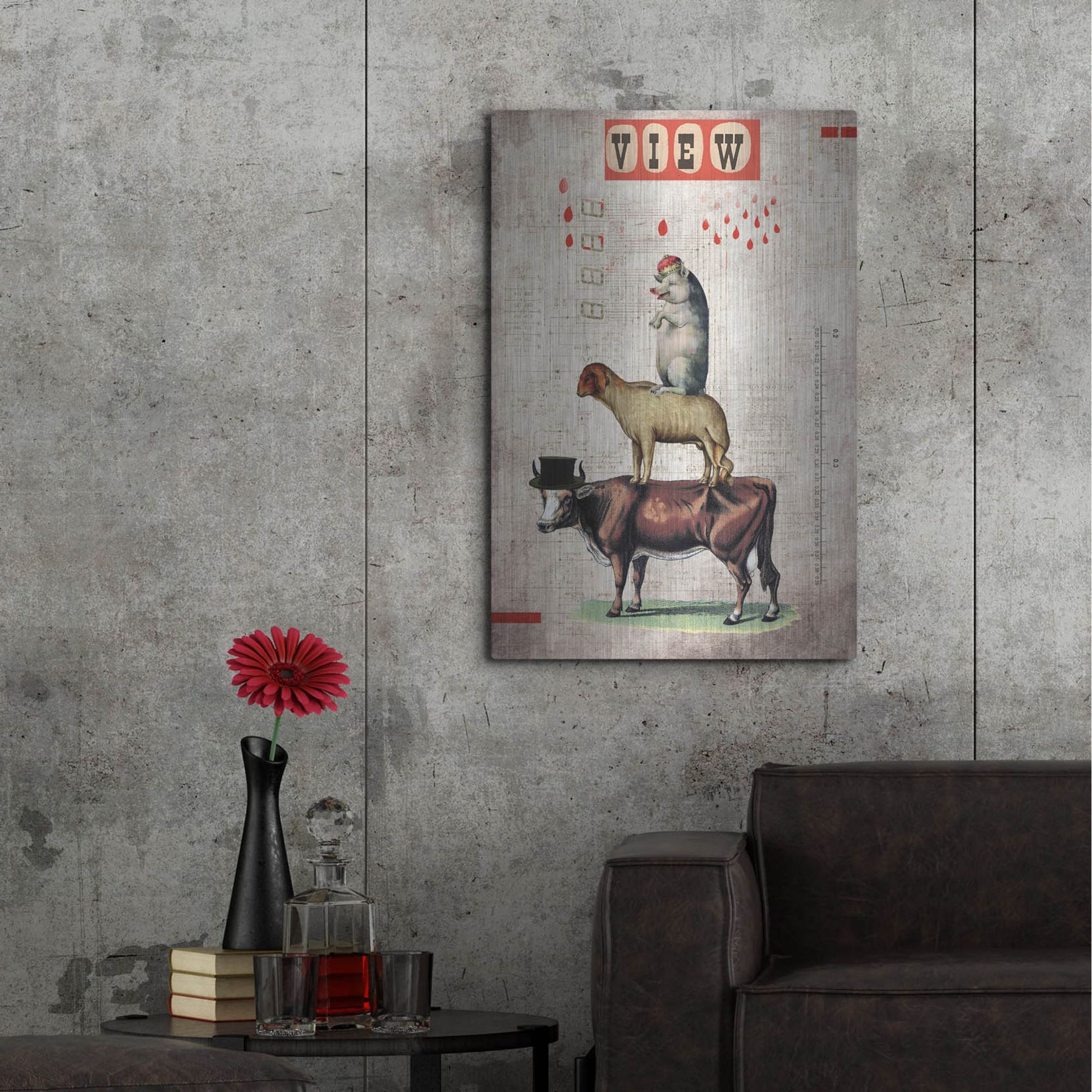 Luxe Metal Art 'Together' by Elo Marc, Metal Wall Art,24x36