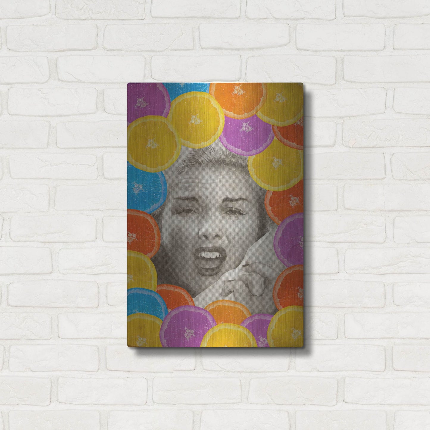 Luxe Metal Art 'Citrus Muss' by Elo Marc, Metal Wall Art,16x24