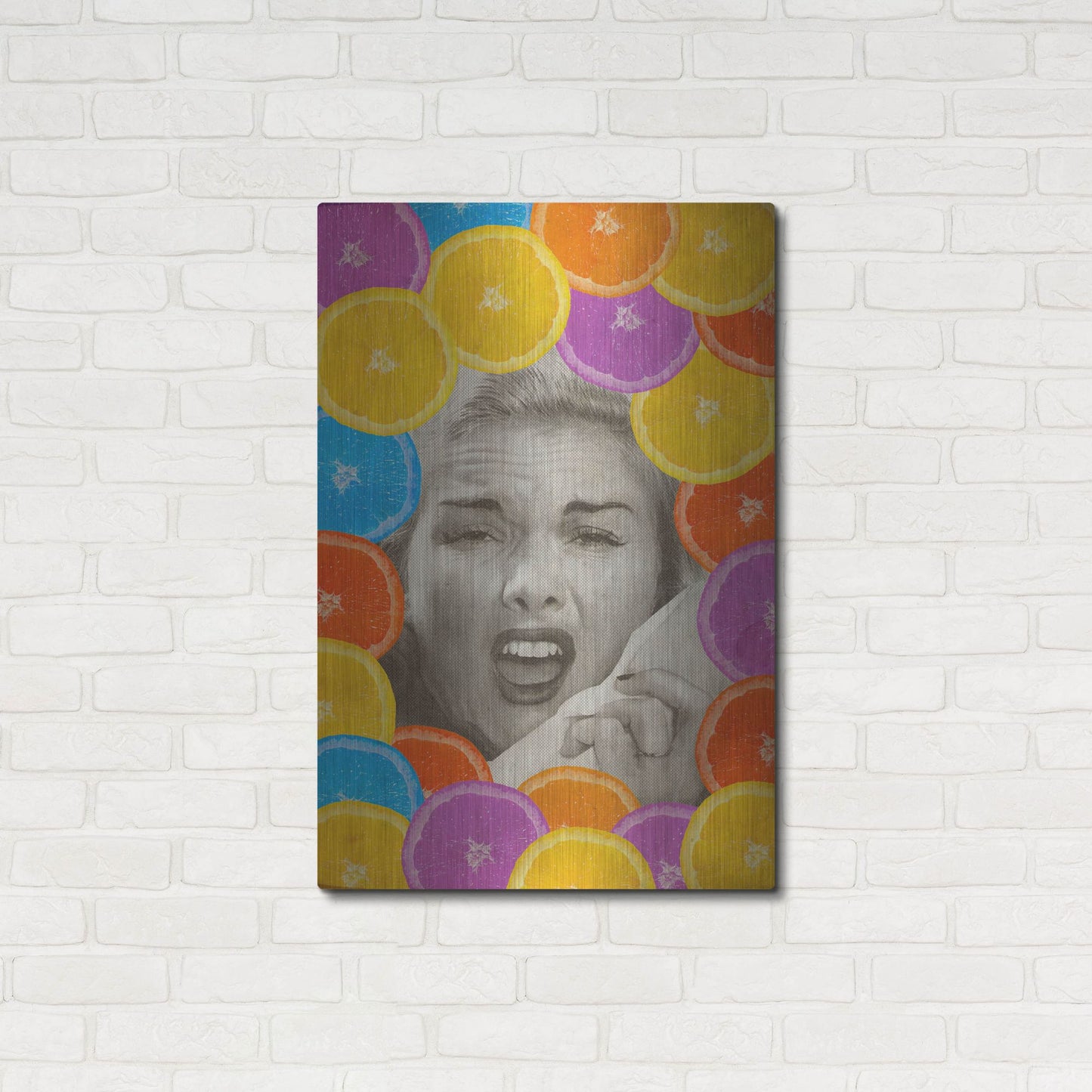 Luxe Metal Art 'Citrus Muss' by Elo Marc, Metal Wall Art,24x36