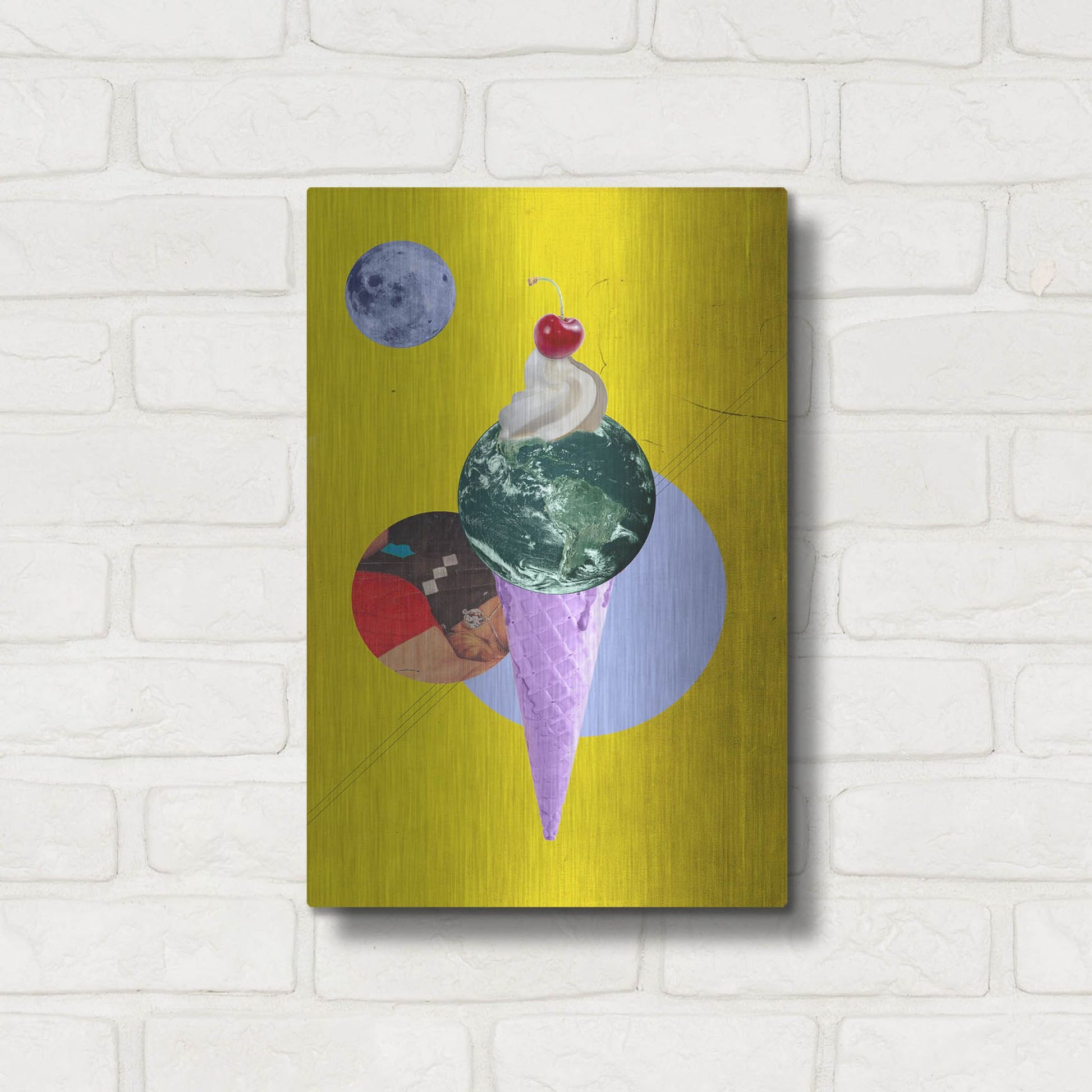 Luxe Metal Art 'Earthcone' by Elo Marc, Metal Wall Art,12x16