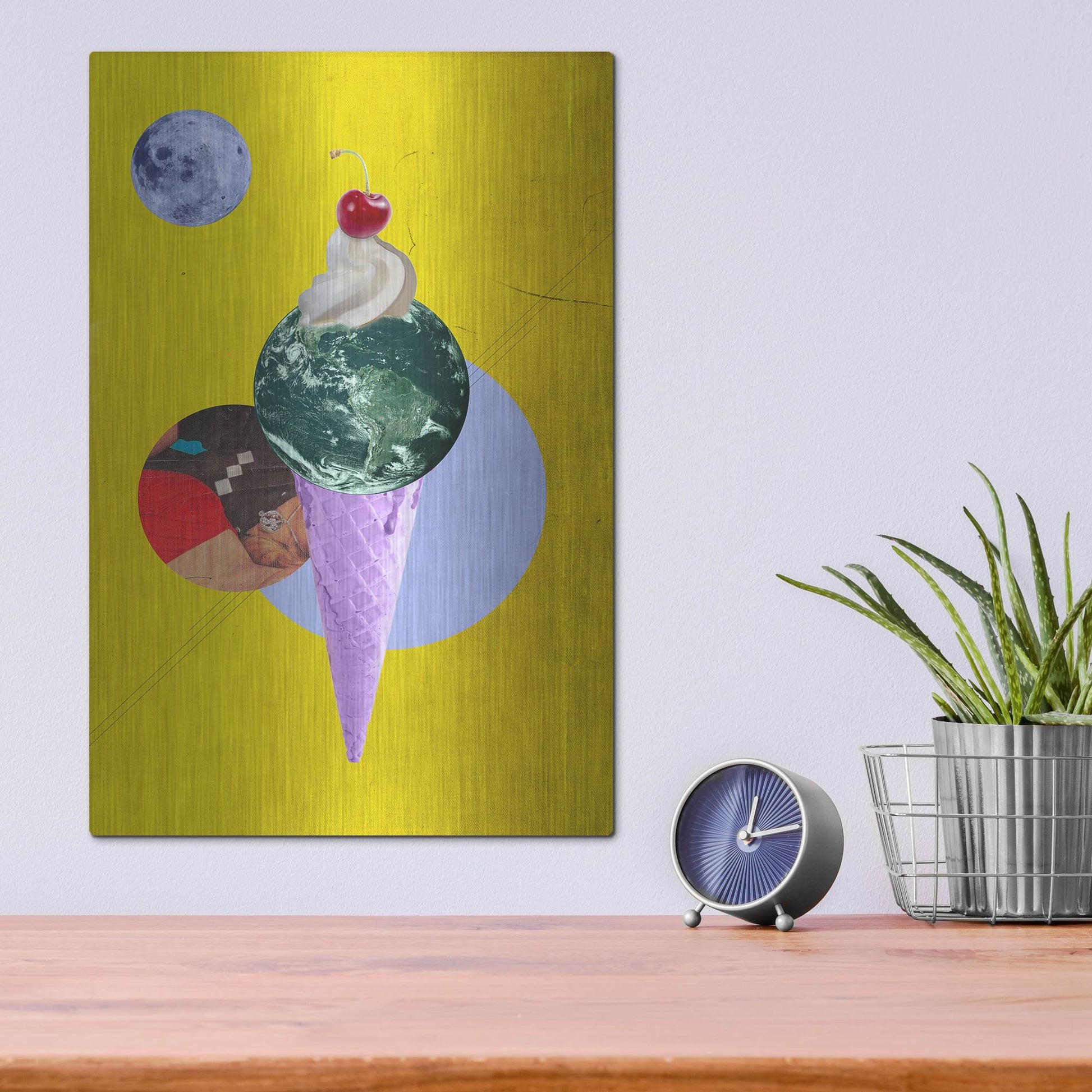 Luxe Metal Art 'Earthcone' by Elo Marc, Metal Wall Art,12x16