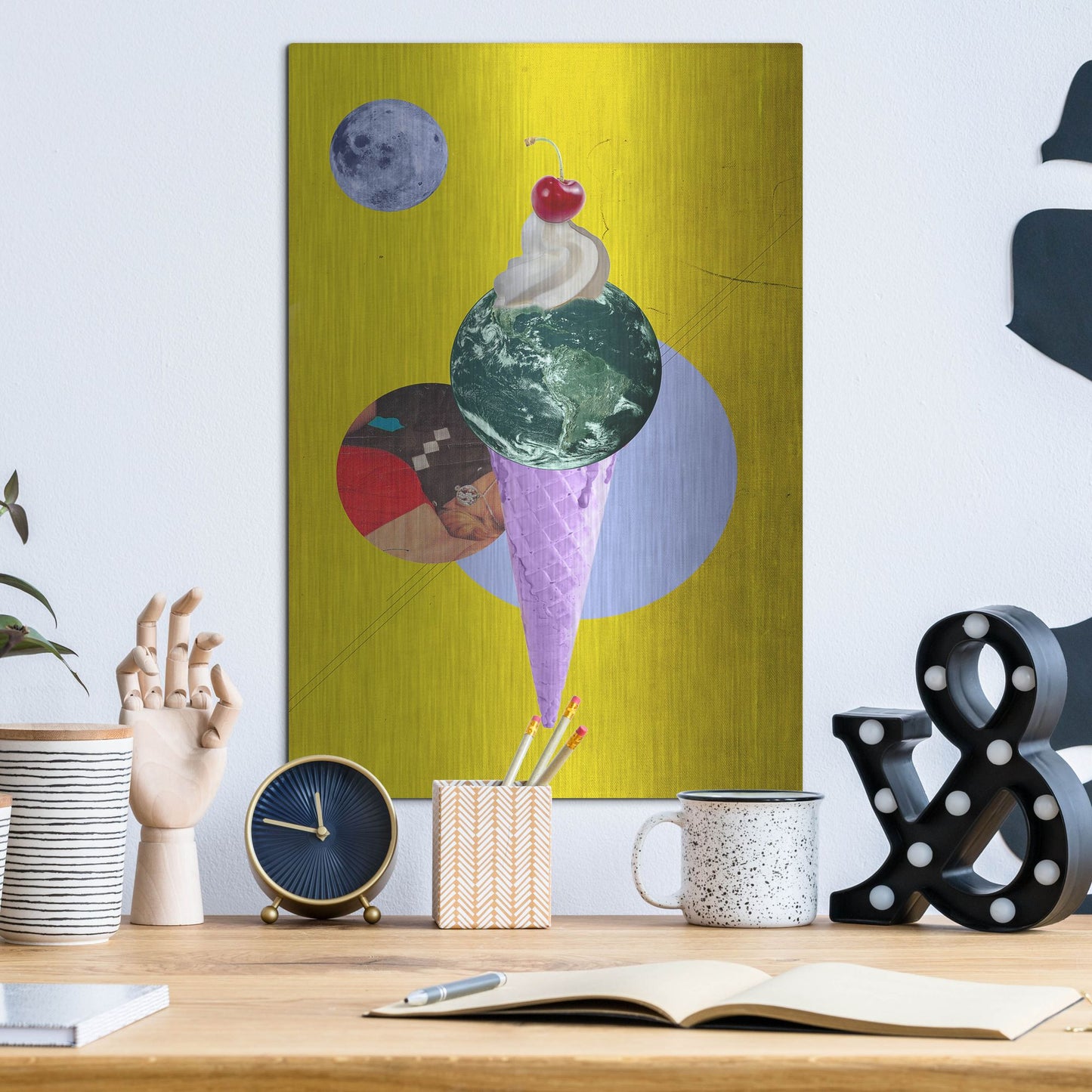 Luxe Metal Art 'Earthcone' by Elo Marc, Metal Wall Art,12x16