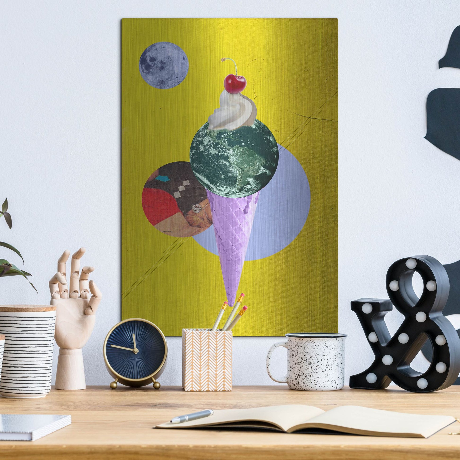 Luxe Metal Art 'Earthcone' by Elo Marc, Metal Wall Art,12x16