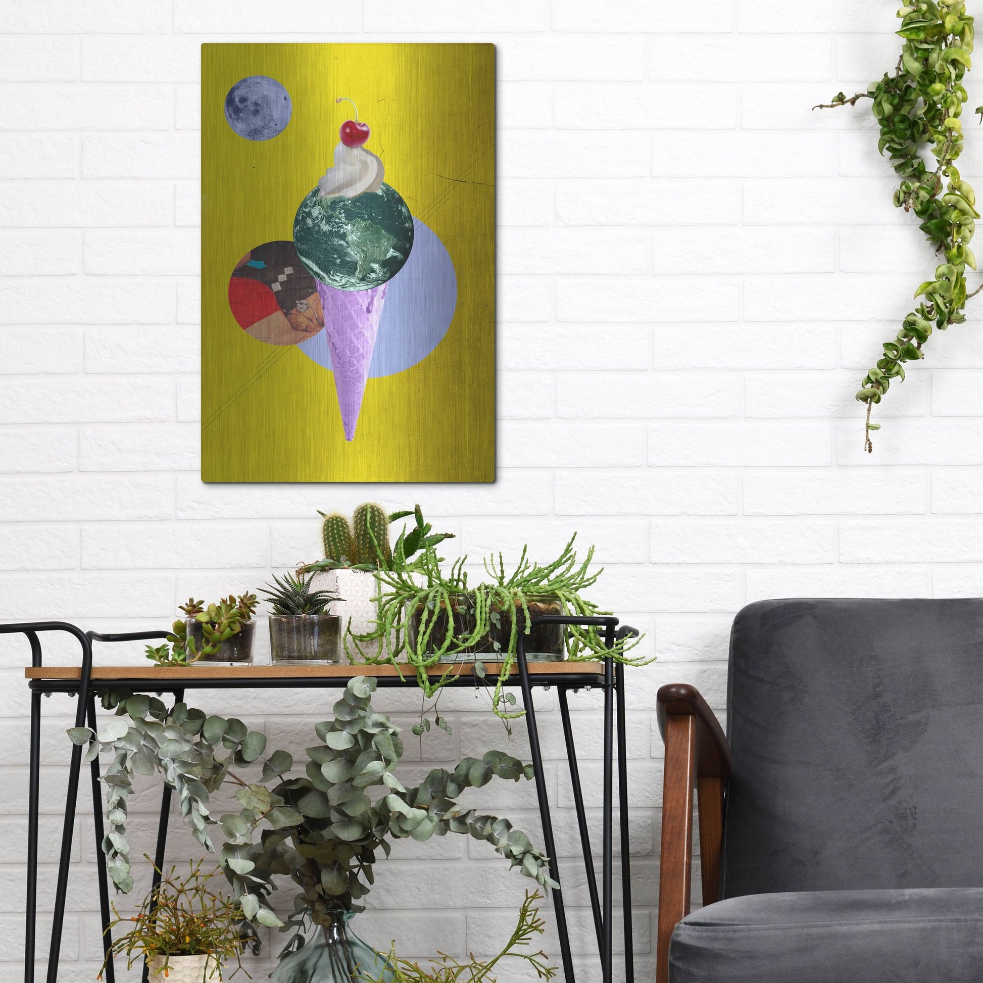 Luxe Metal Art 'Earthcone' by Elo Marc, Metal Wall Art,12x16