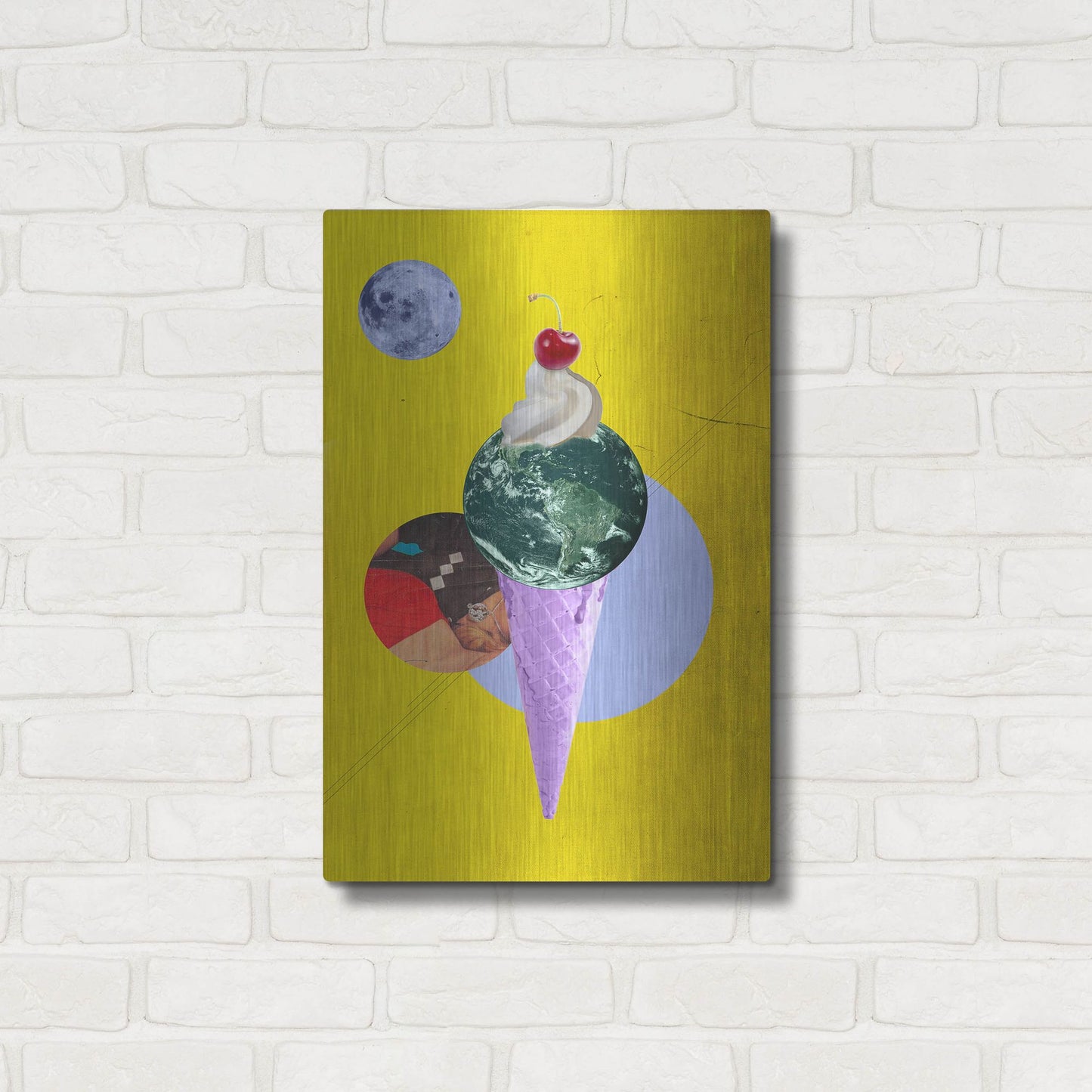 Luxe Metal Art 'Earthcone' by Elo Marc, Metal Wall Art,16x24