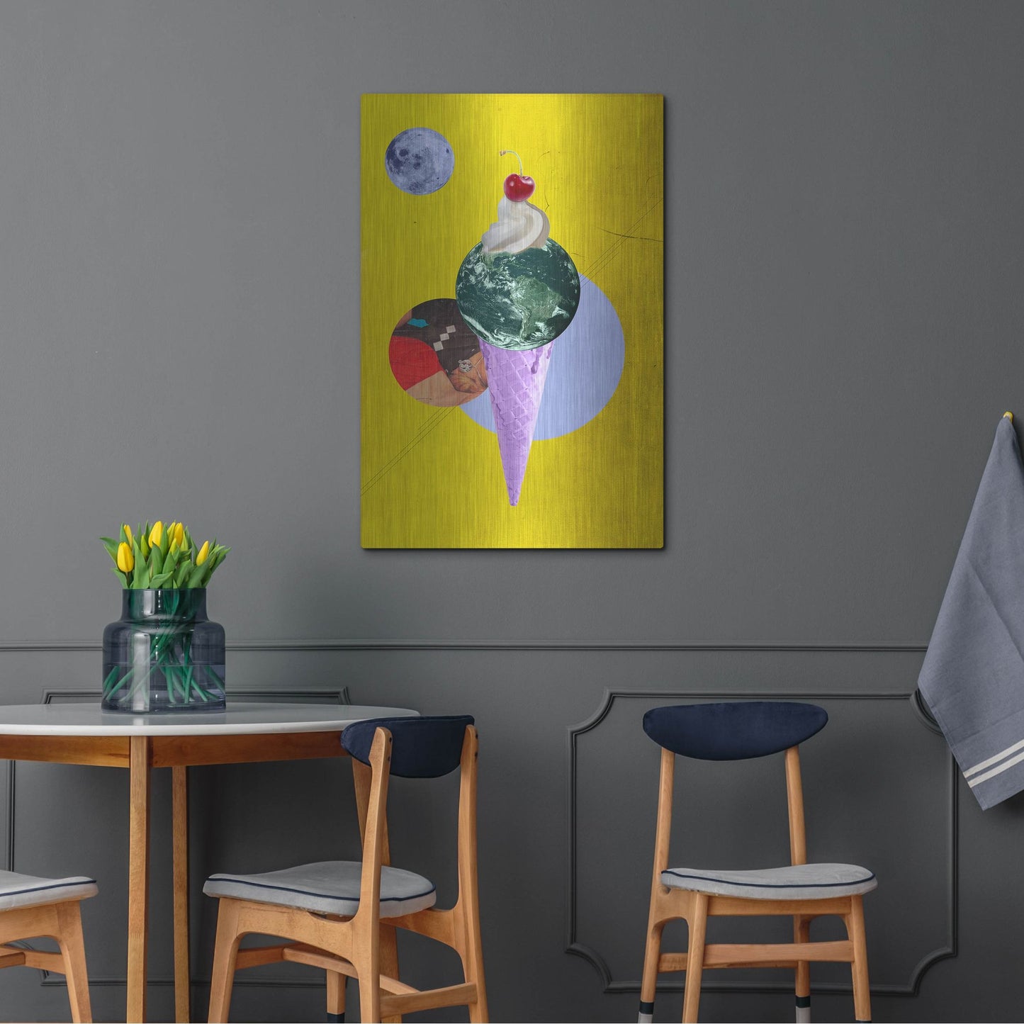 Luxe Metal Art 'Earthcone' by Elo Marc, Metal Wall Art,24x36